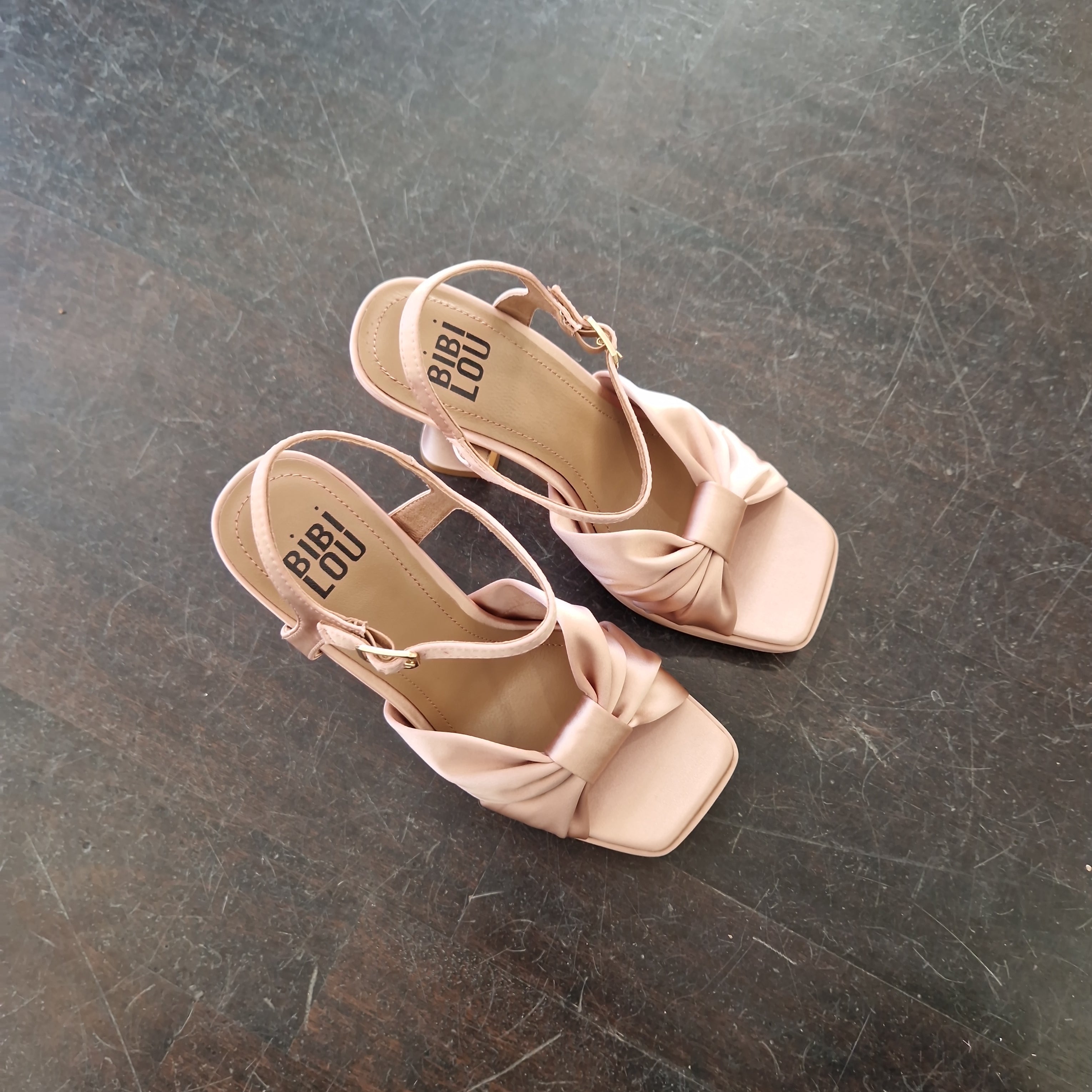 Bibilou nude satin sandal
