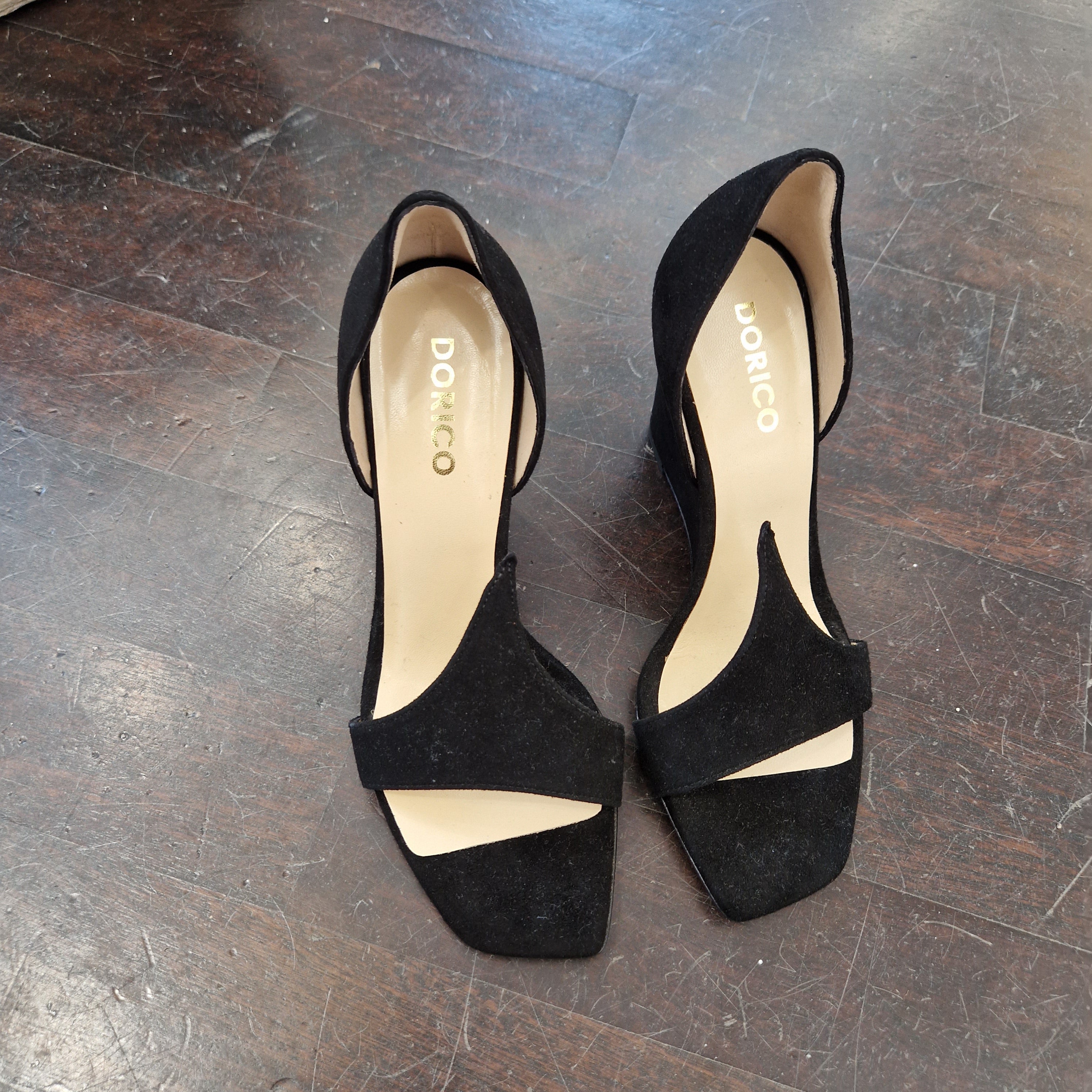 Dorico black wedge sandal