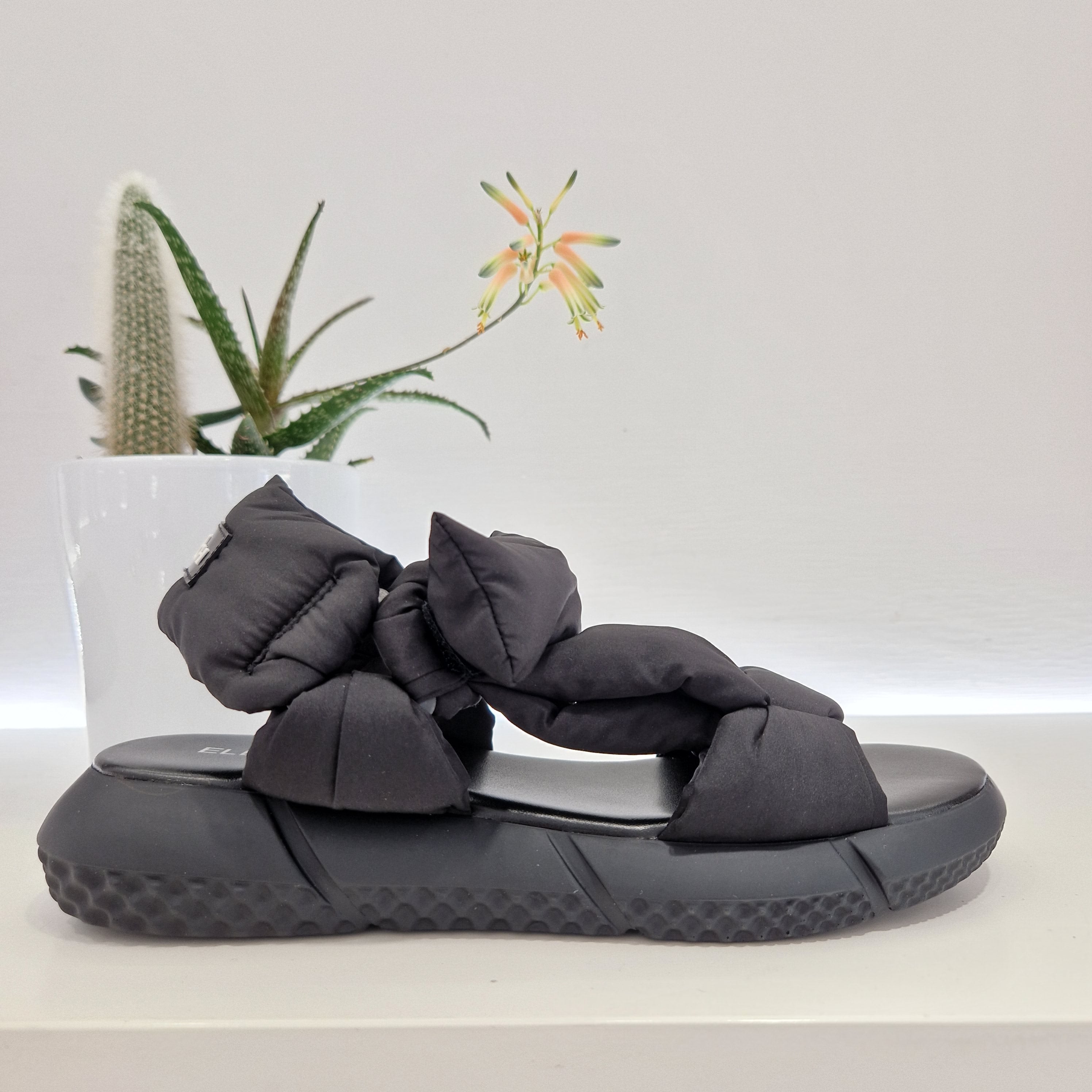 Elena Iachi padded fabric sandal