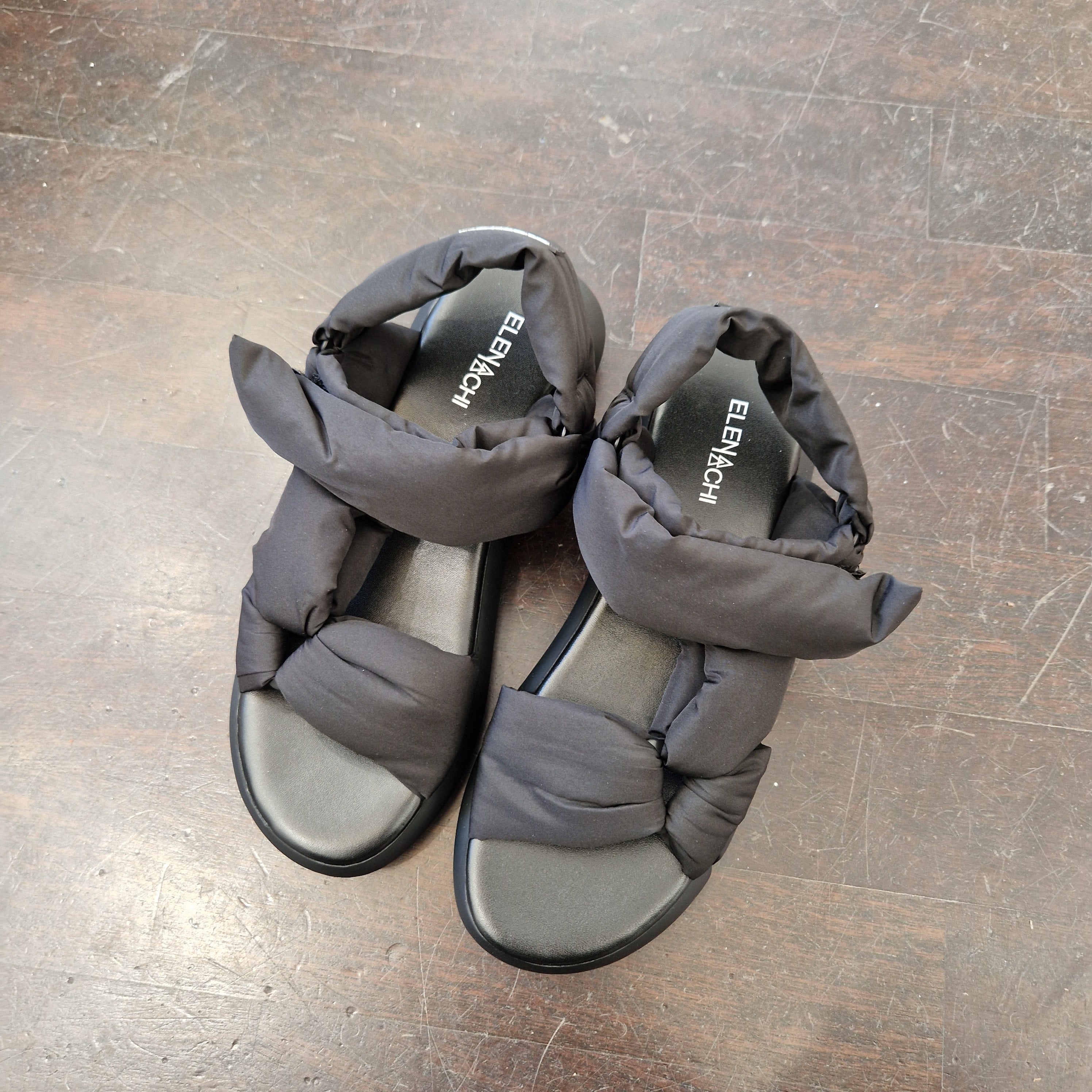 Elena Iachi padded fabric sandal