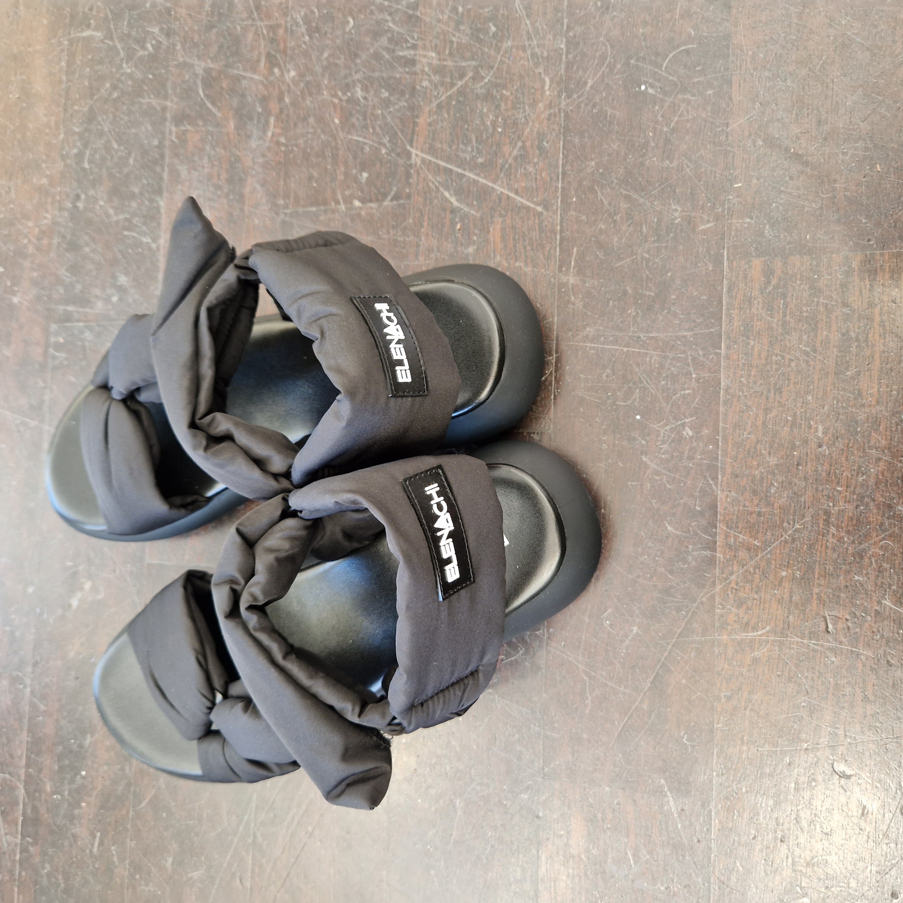 Elena Iachi padded fabric sandal