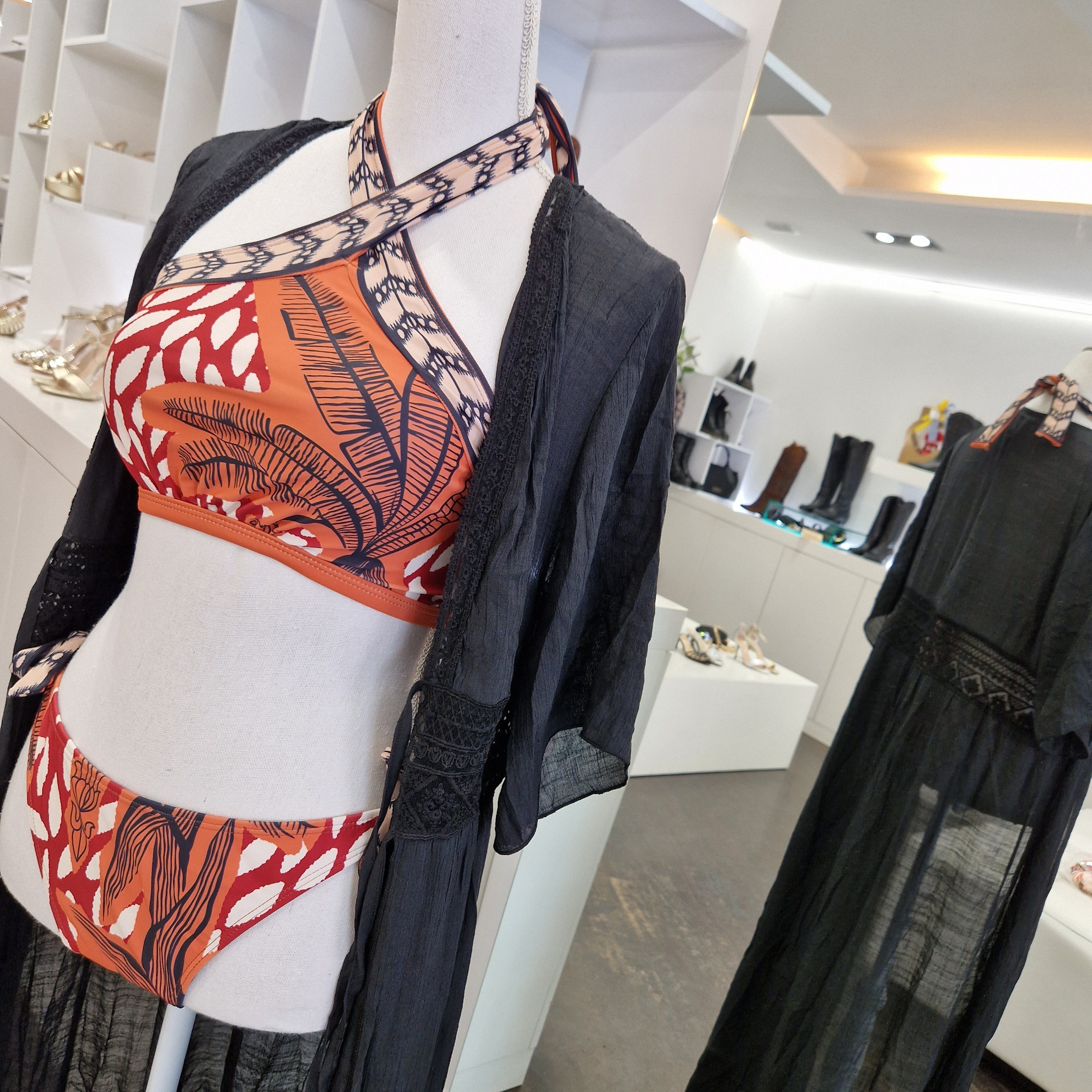 Costume due pezzi fantasia arancio