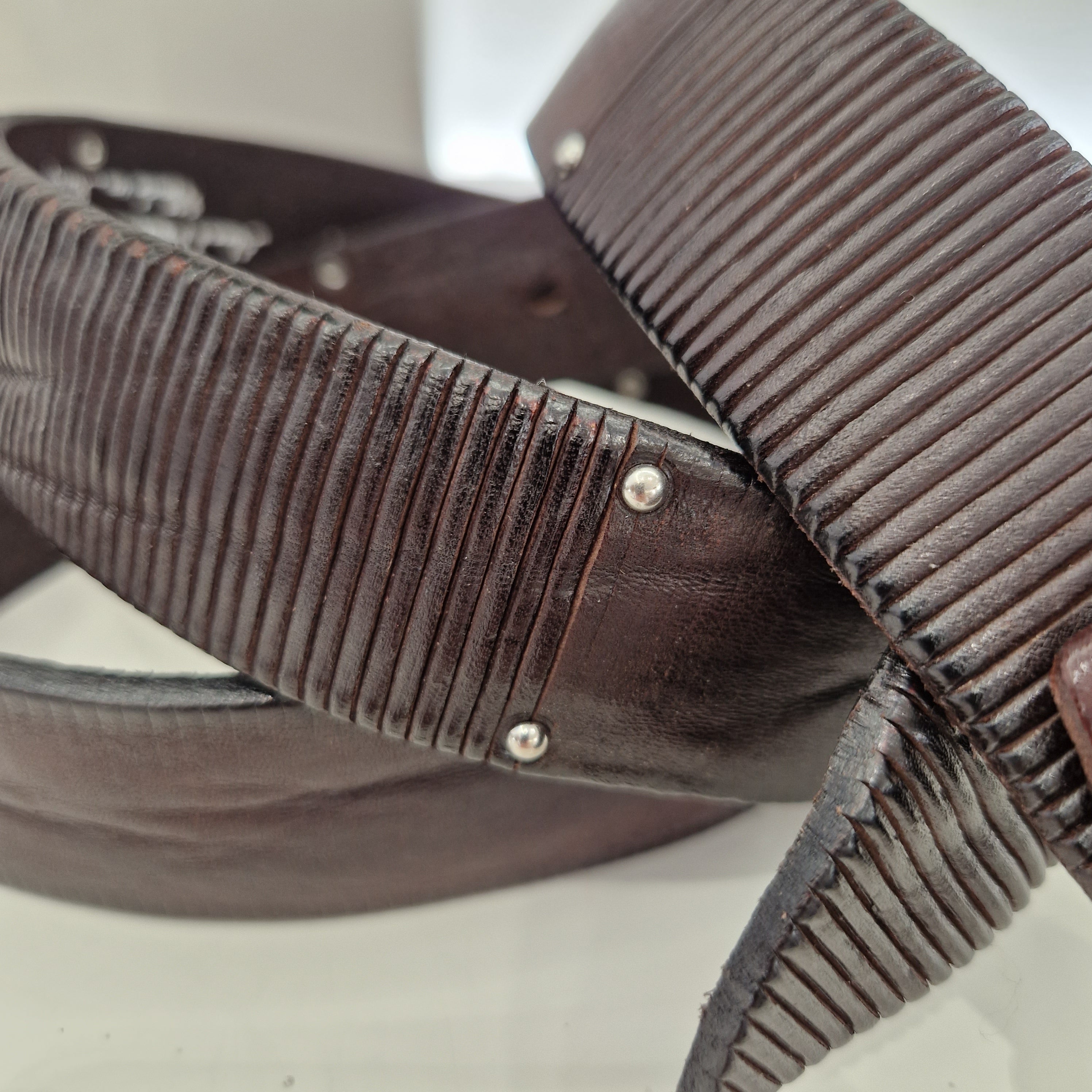 Alberto Luti belt t.moro silver studs