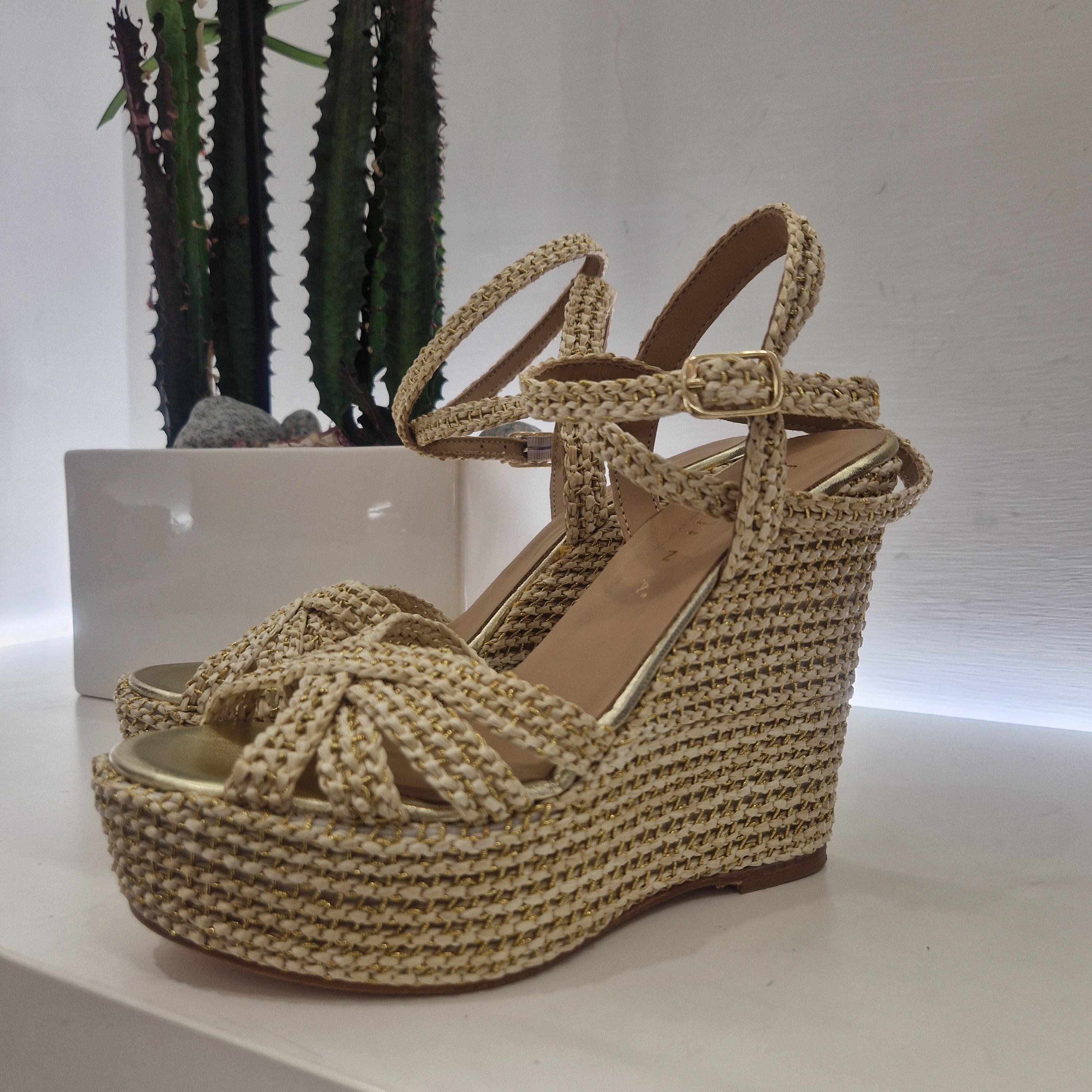 Fiorina high wedge sandal gold