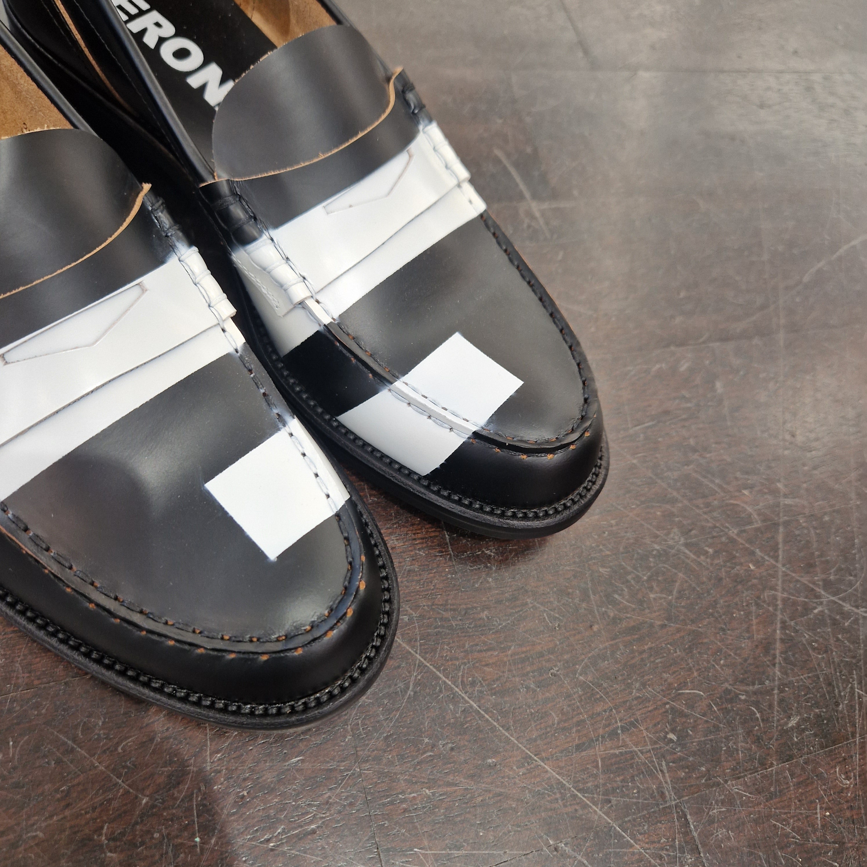 Maritan Verona moccasin white stripe