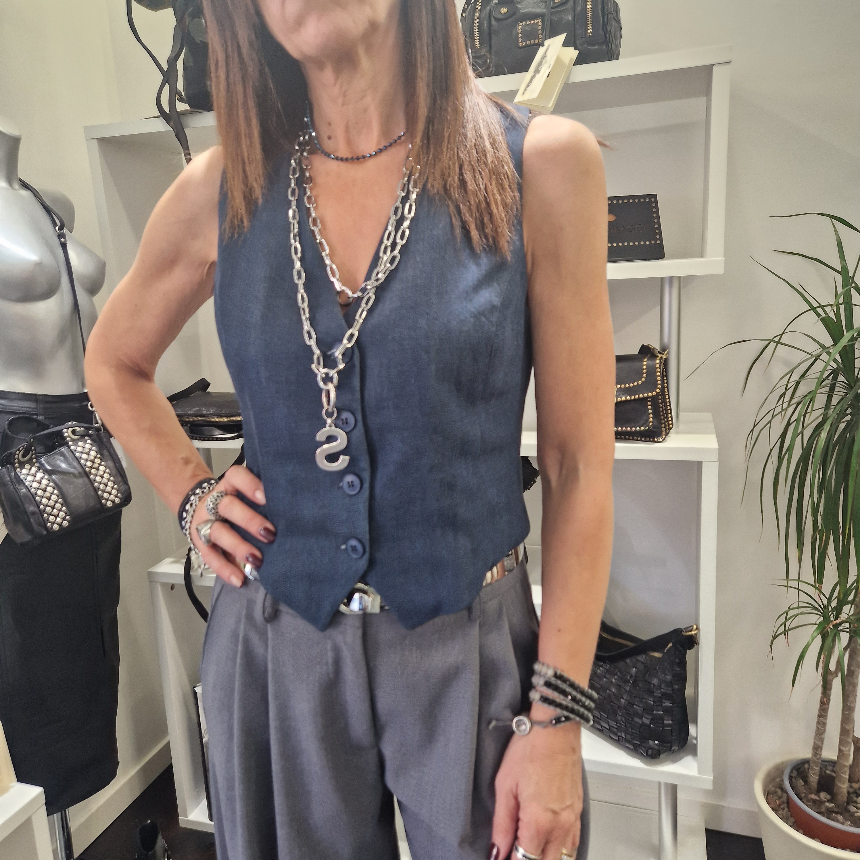 5 button tailored vest