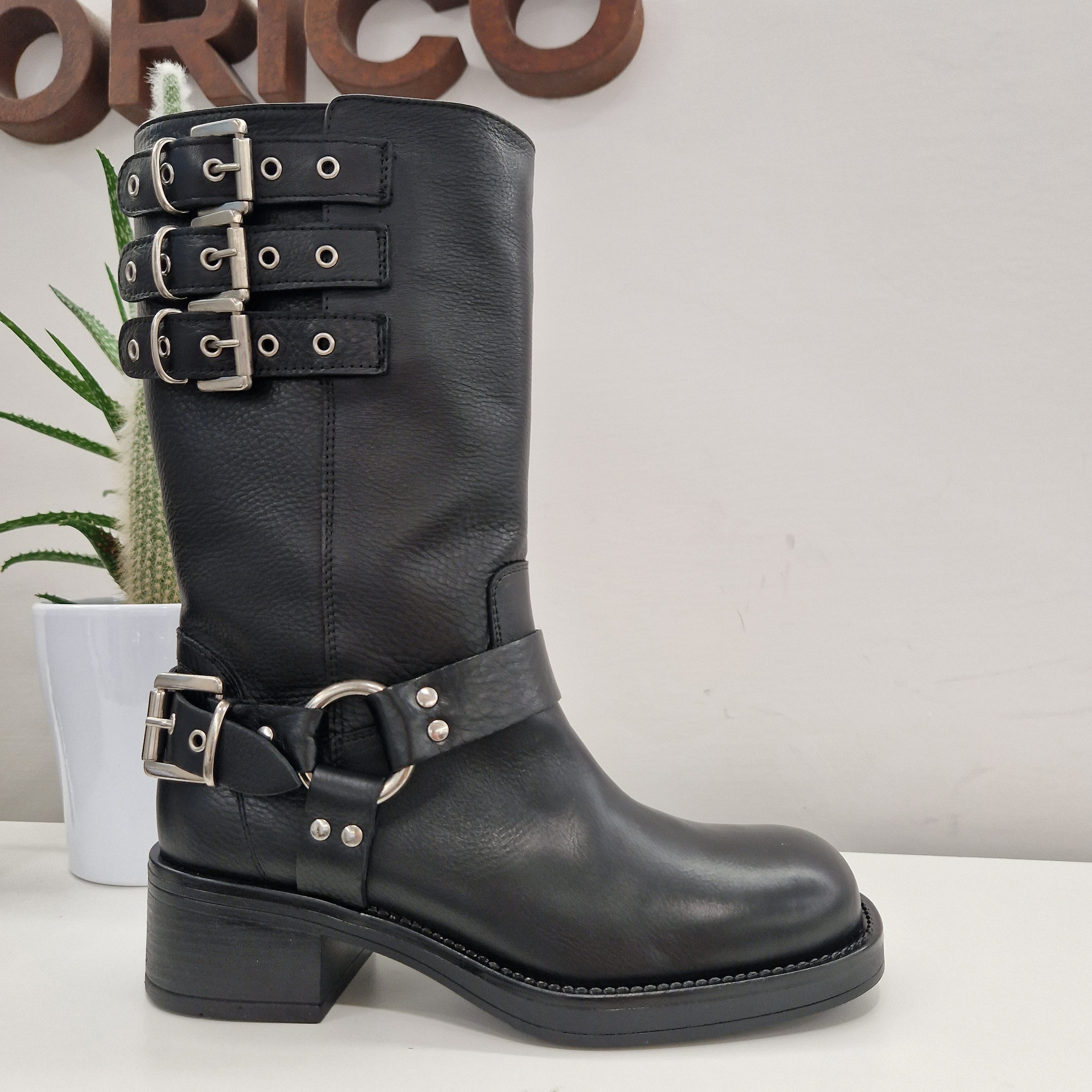 Gisel Moirè biker BEDFORD nero