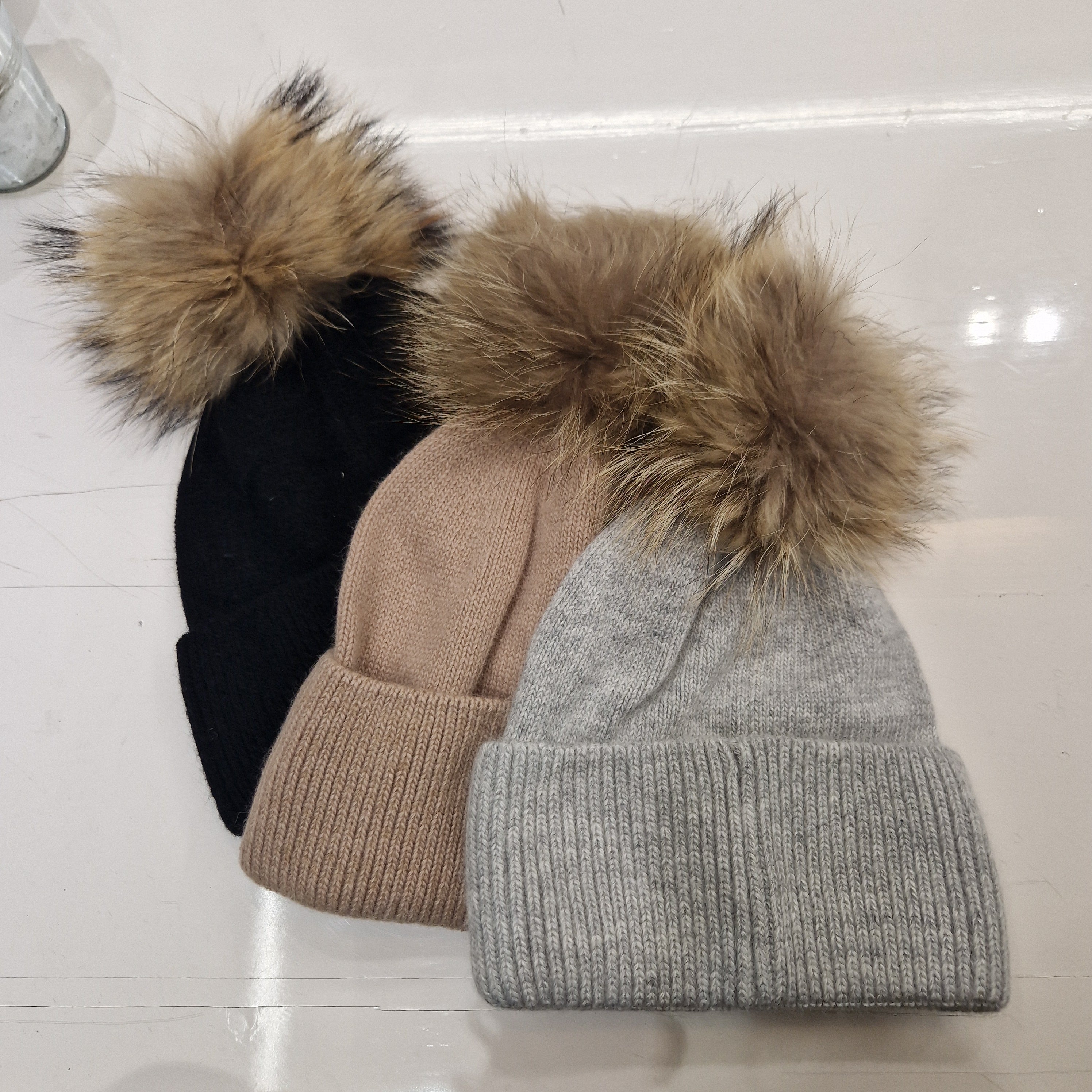 Cappello pon pon realfur