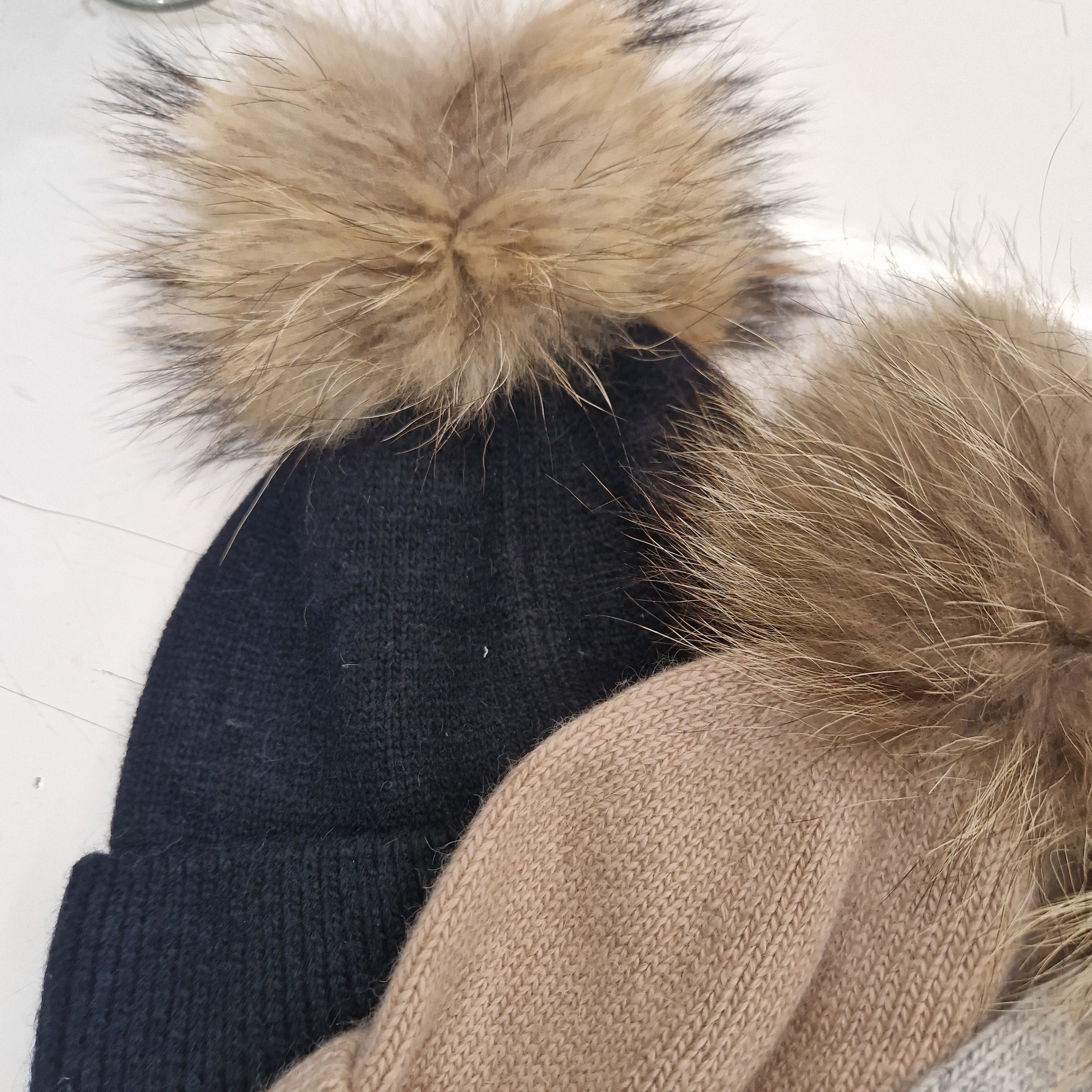 Cappello pon pon realfur