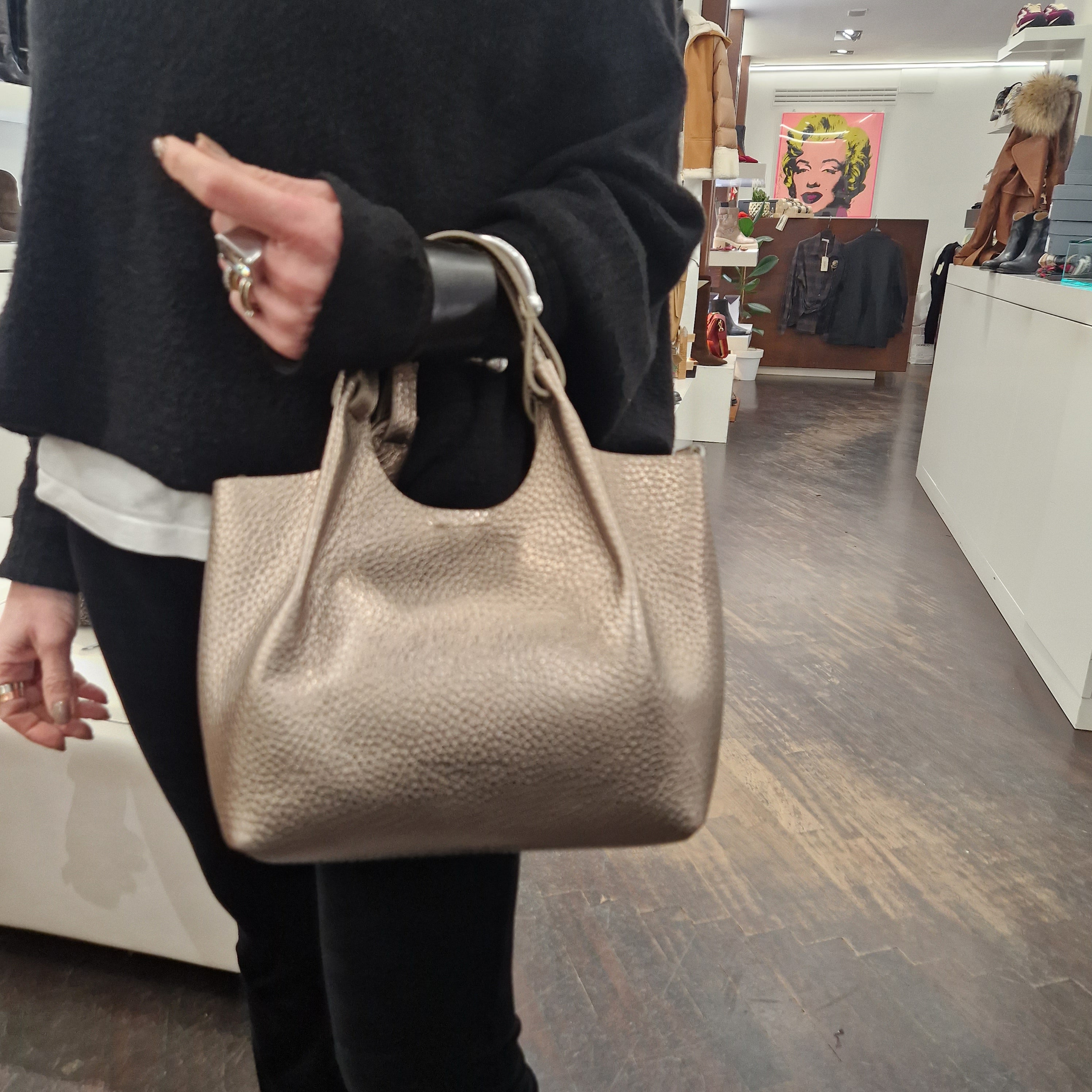 Gianni Chiarini linea DUA formato medio color peltro