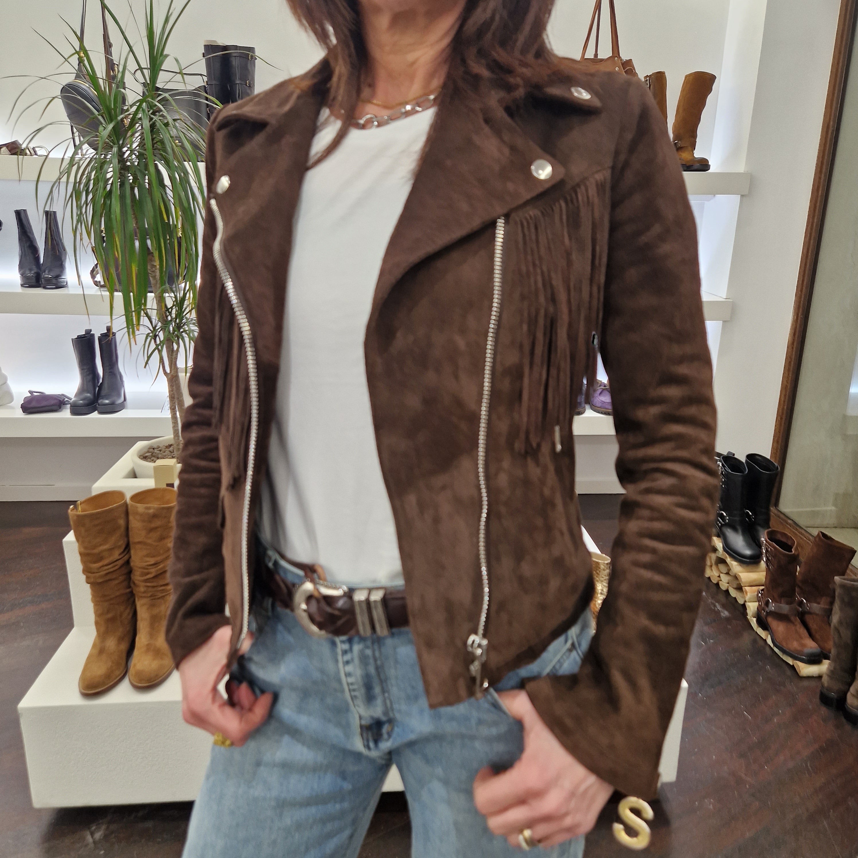 Giacca ARKANSAS in vera pelle modello chiodo