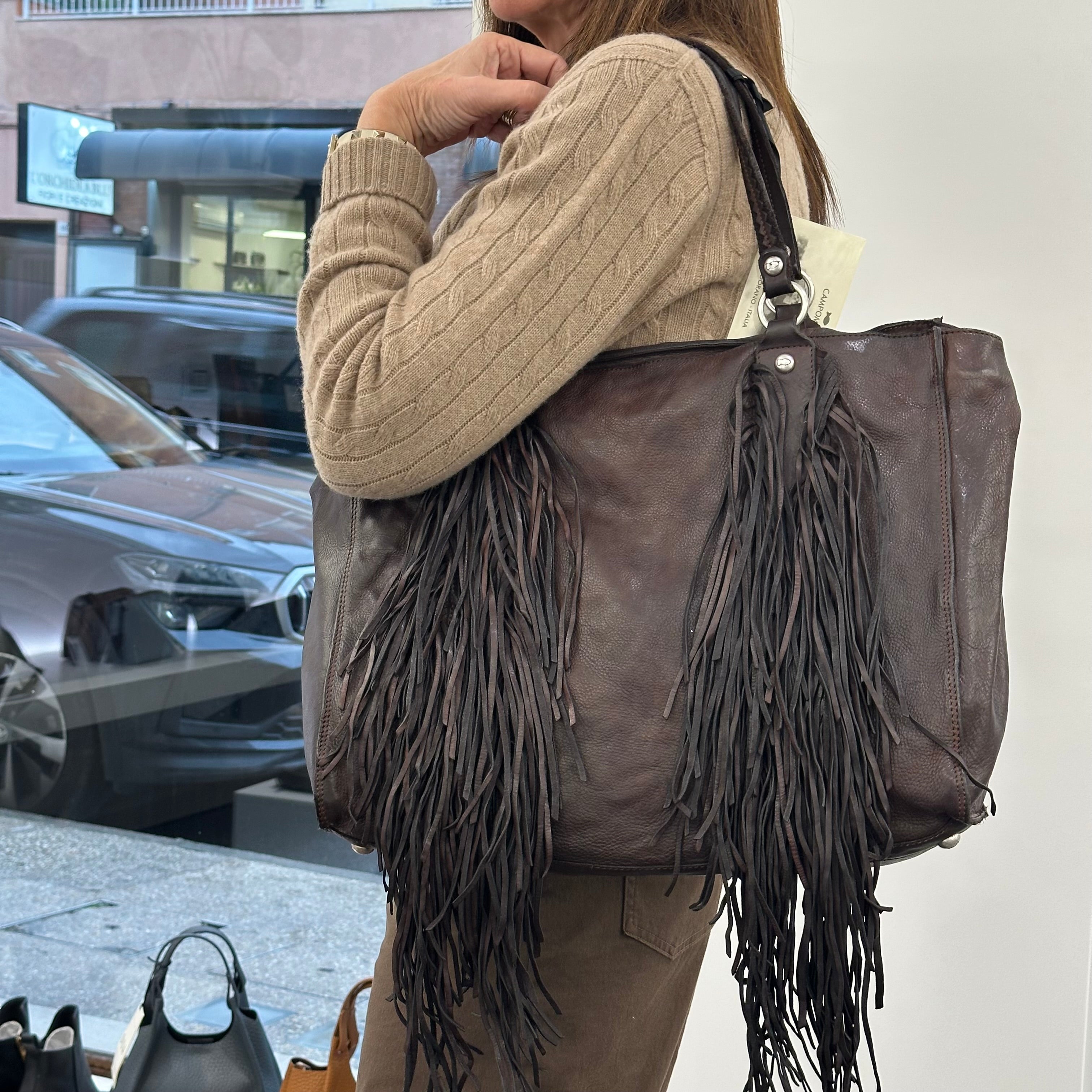 Campomaggi borsa dimensione grande FRANGE ZEFIRO