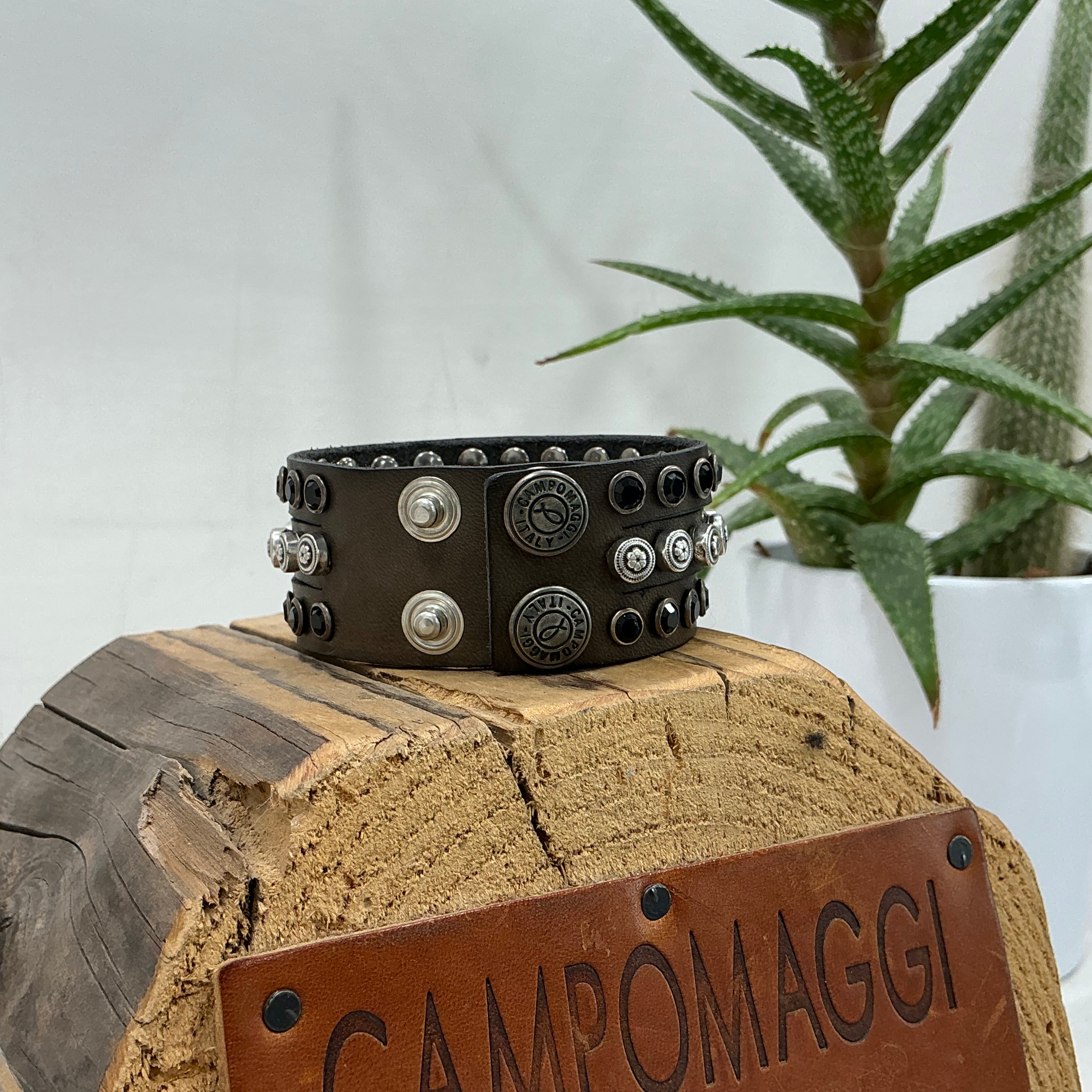 Campomaggi bracciale Cristalli neri