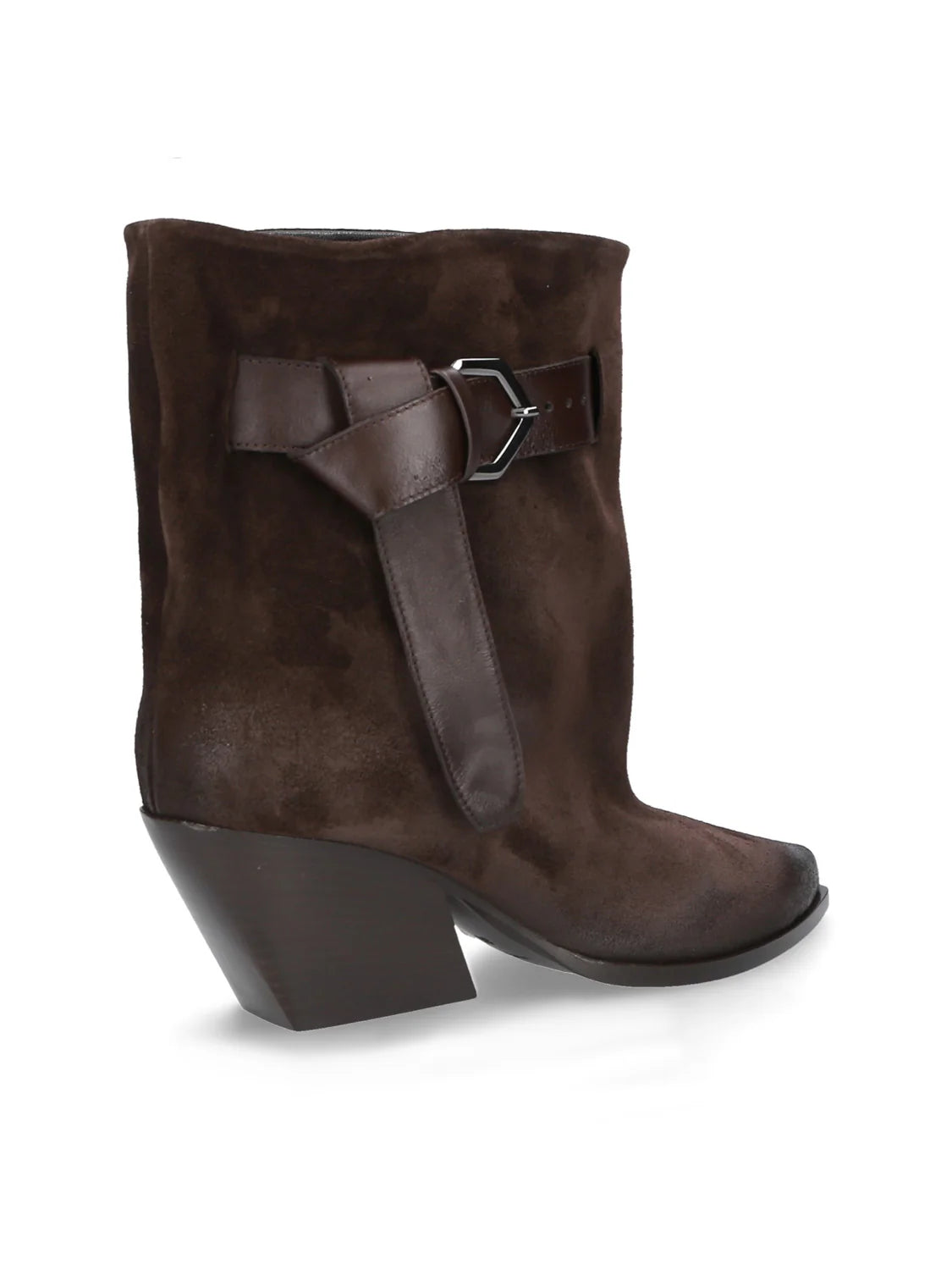 Elena Iachi texano suede t.moro con cintura