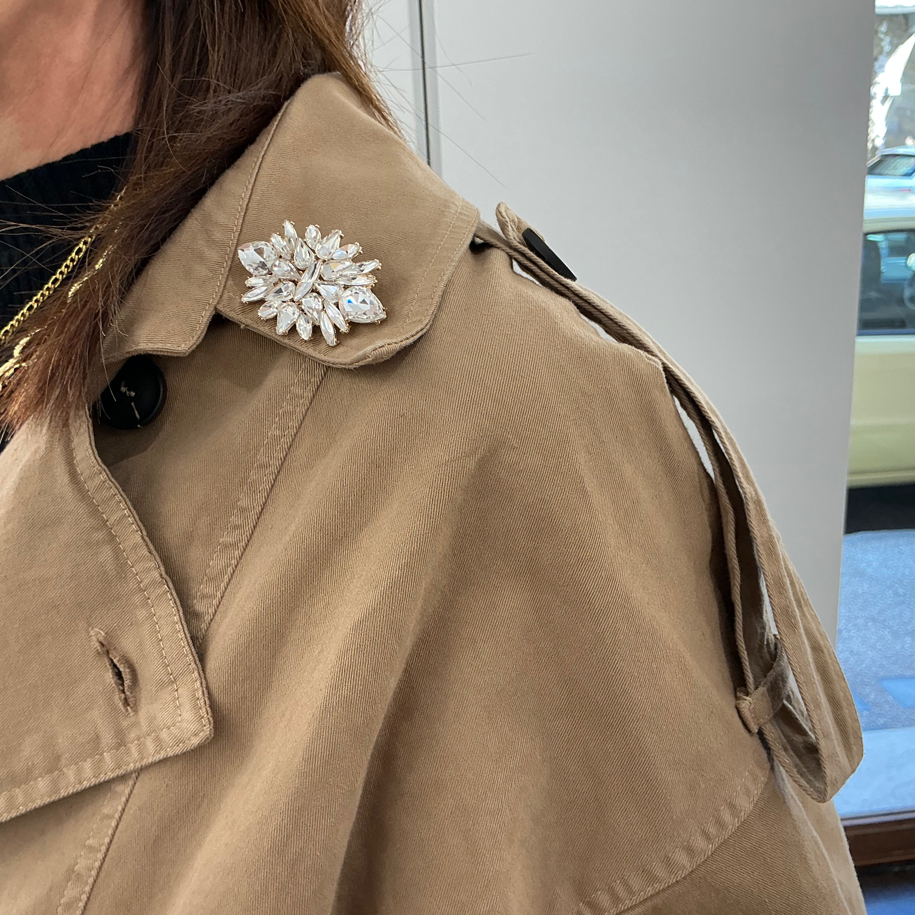 Giacca modello bomber over color nocciola