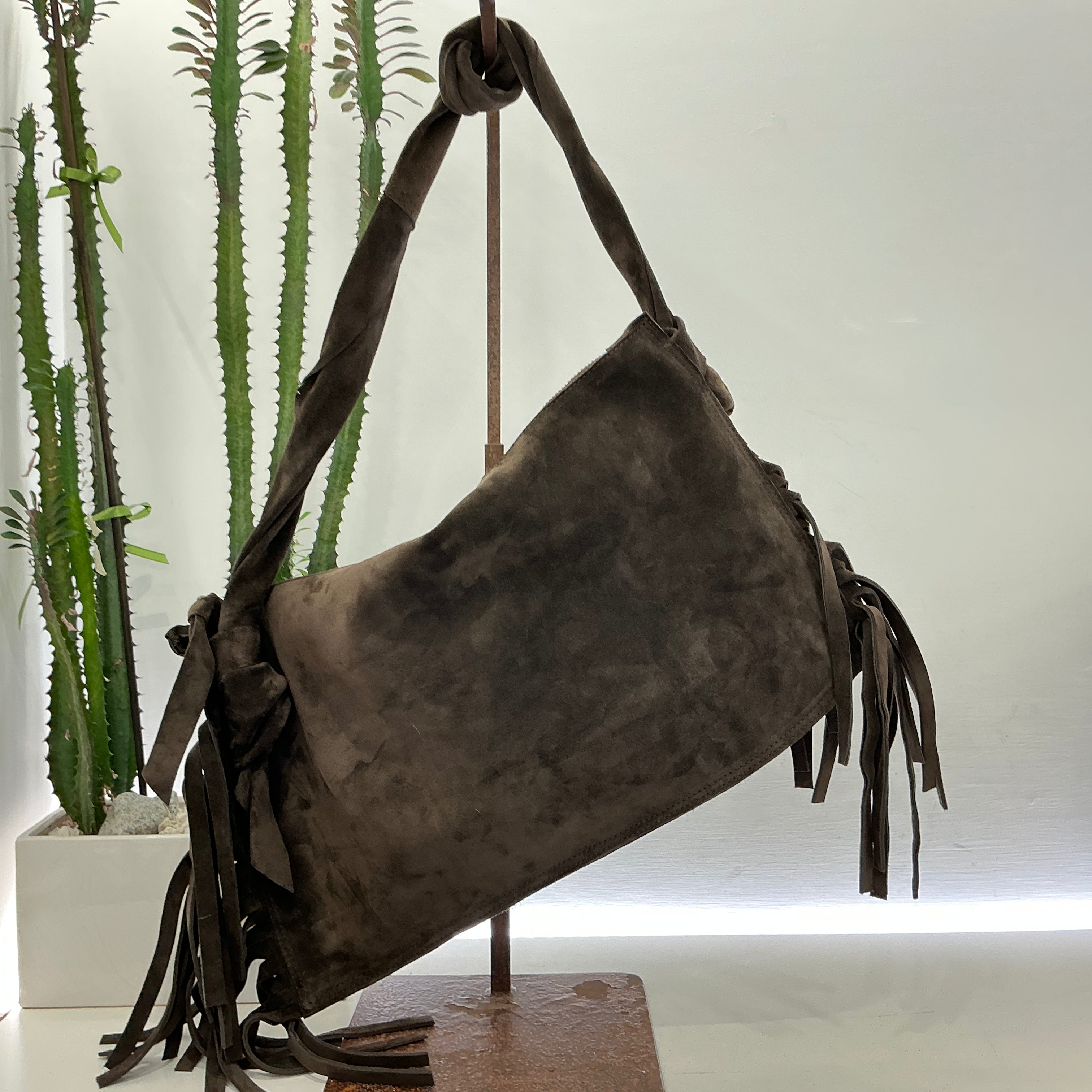 Maxiborsa DORICO CAMILLA t.moro suede con frange