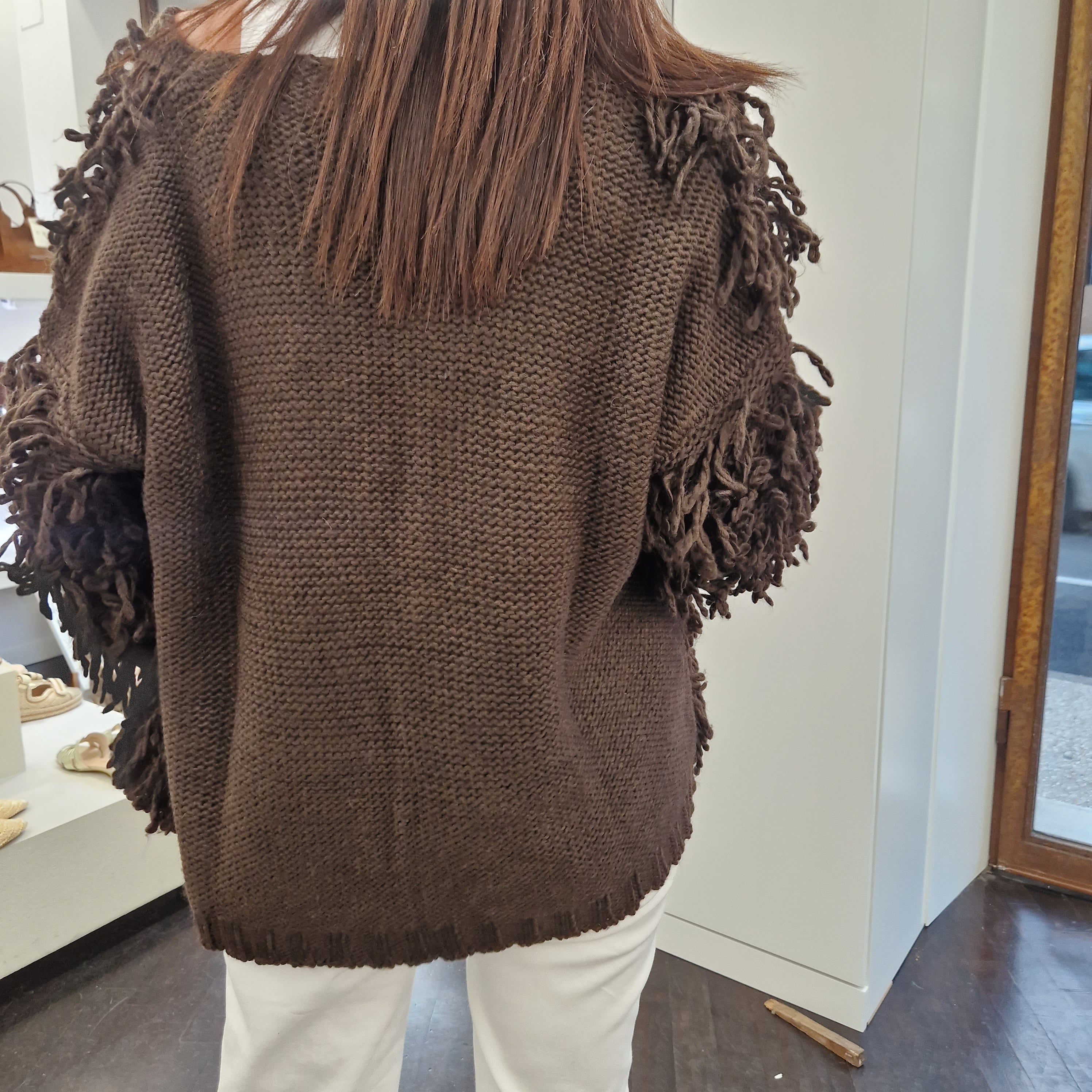 Kikisix cardigan senza bottoni t.moro