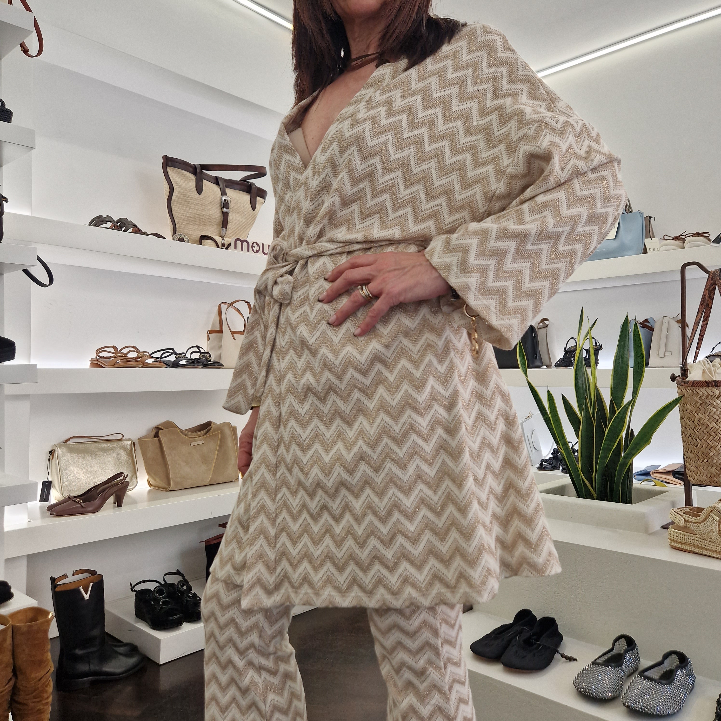 Kikisix giacca KIMONO crochette color panna