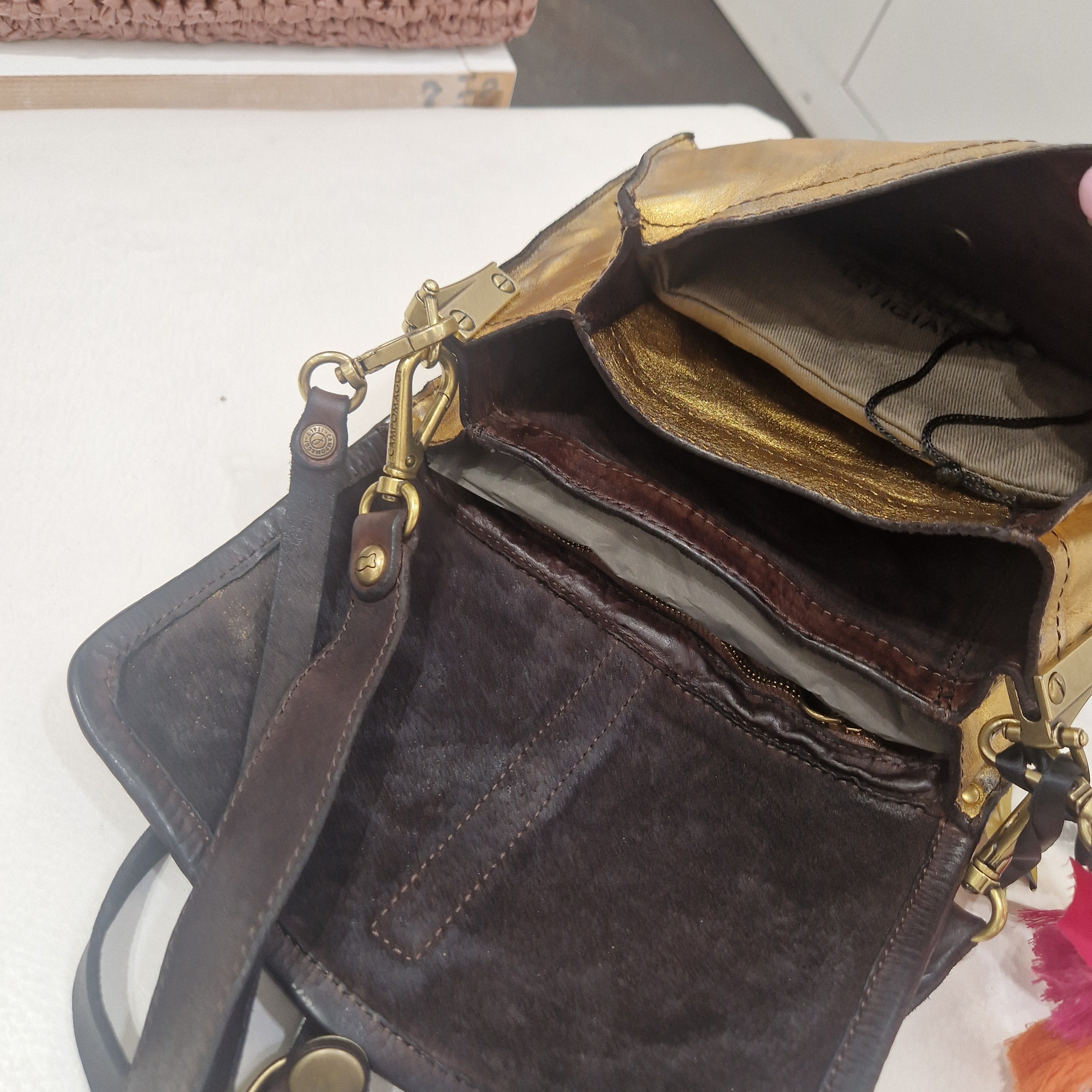 Campomaggi borsa oro linea SONIA