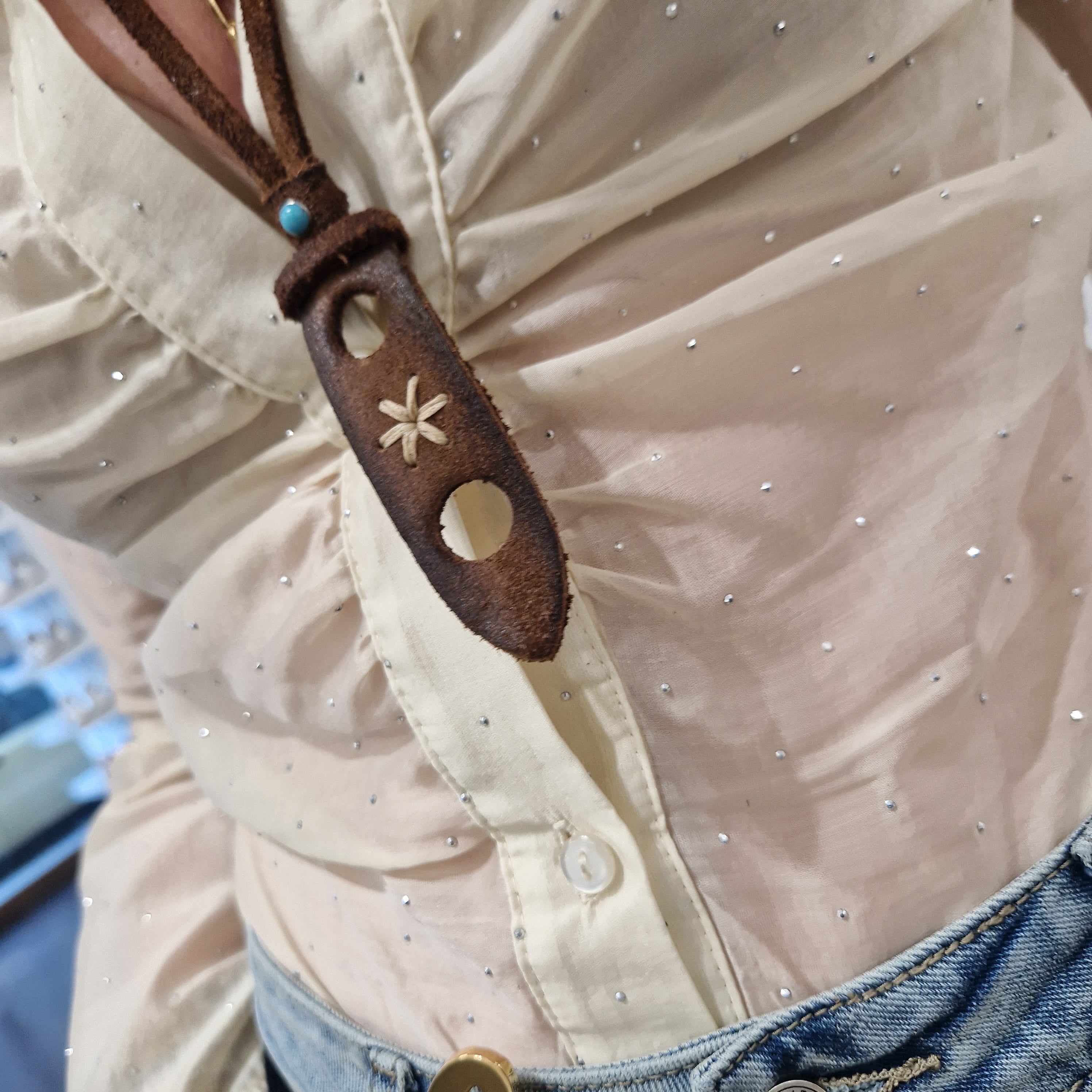Collana Porta occhiali in pelle