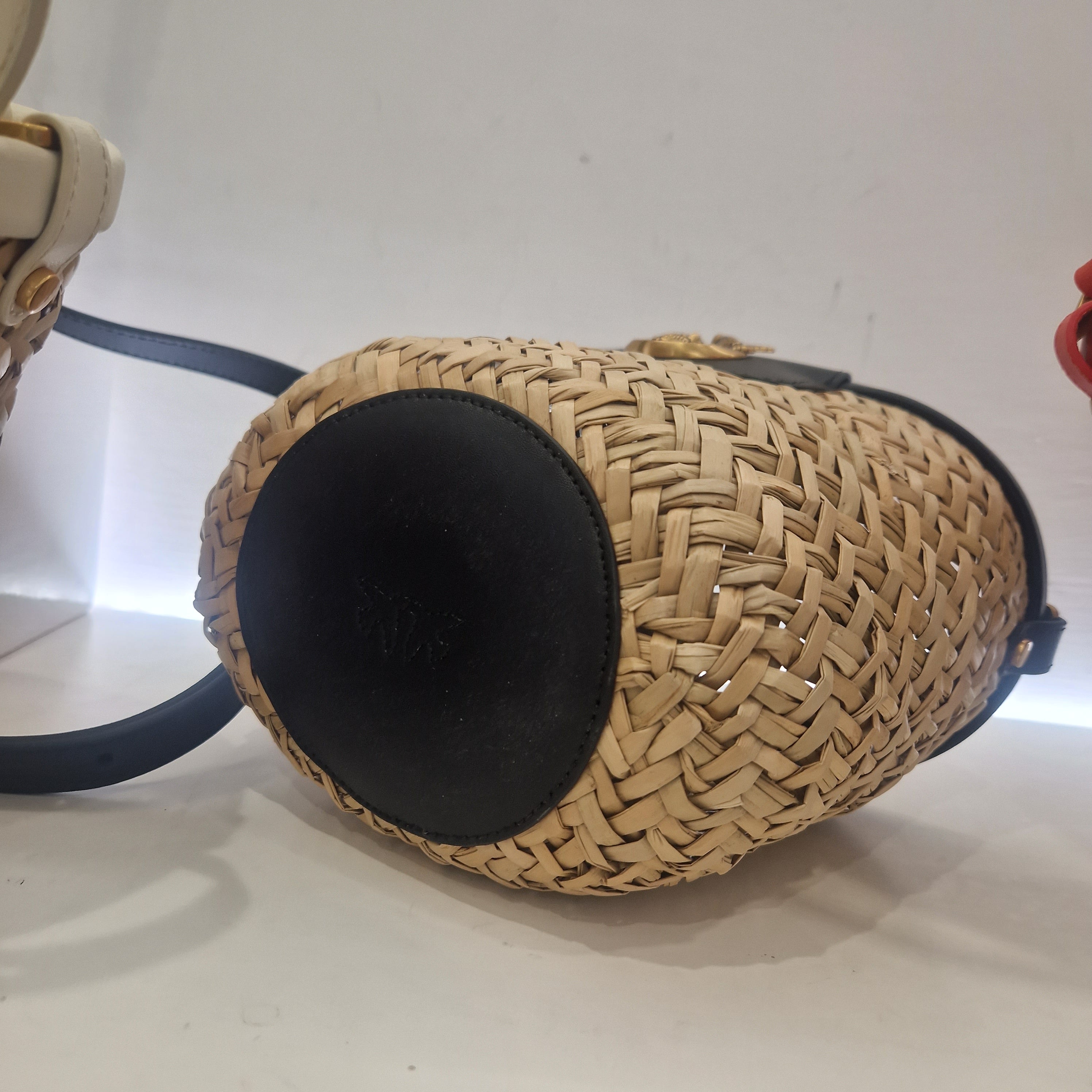 PINKO borsa LOVE SUMMER BASKET formato piccolo in rafia