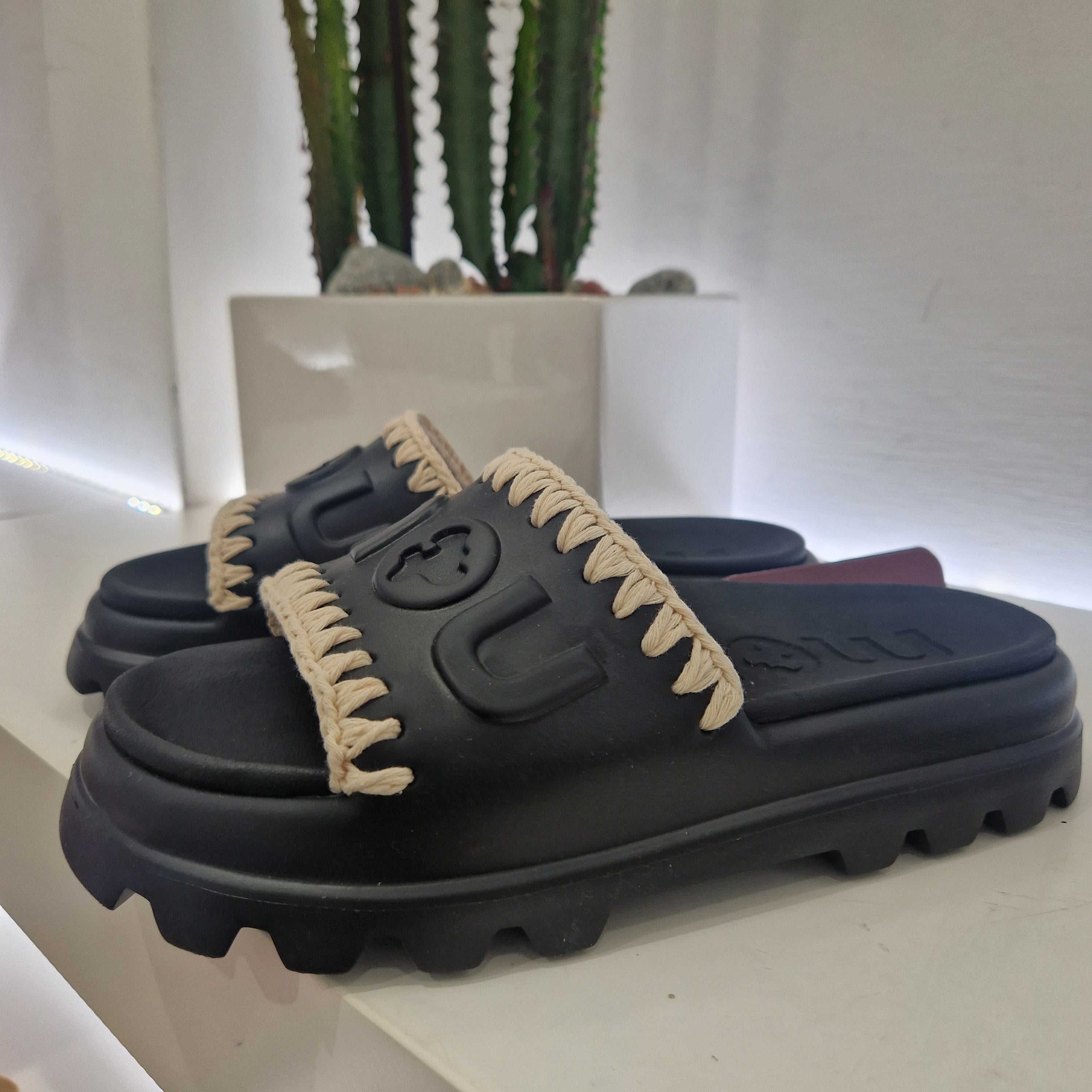Mou sandalo ciabatta fascia Eva one-piece slide nero