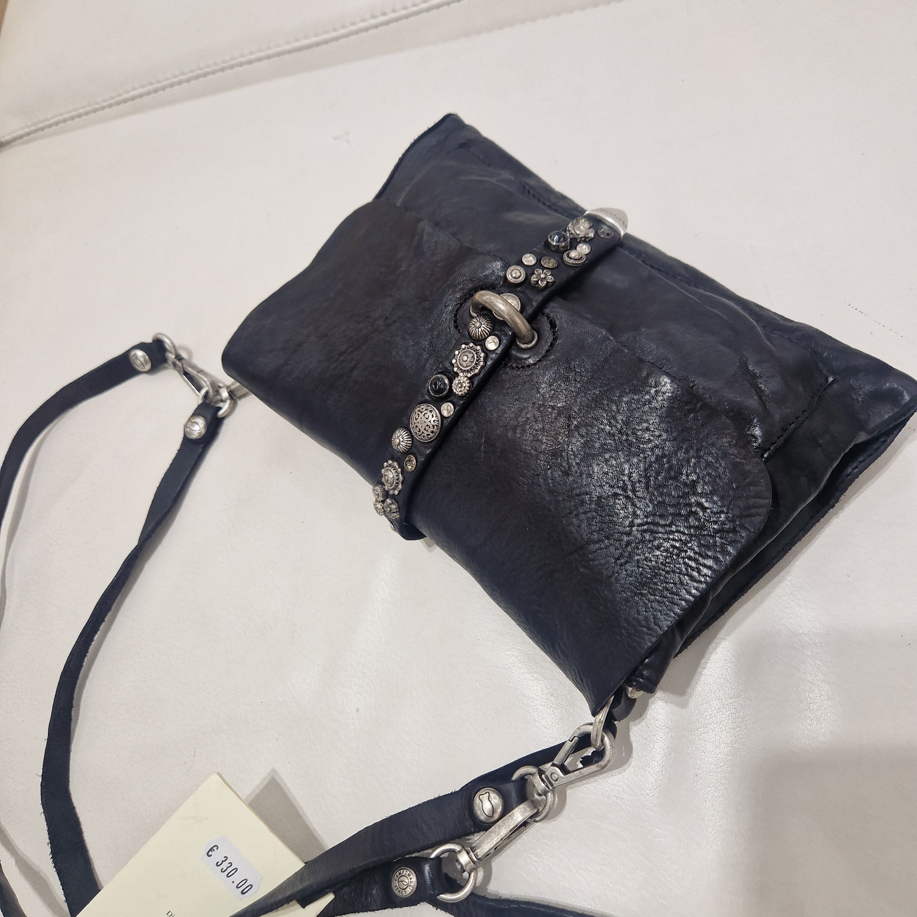 Campomaggi borsa ELGA nera accessori argento