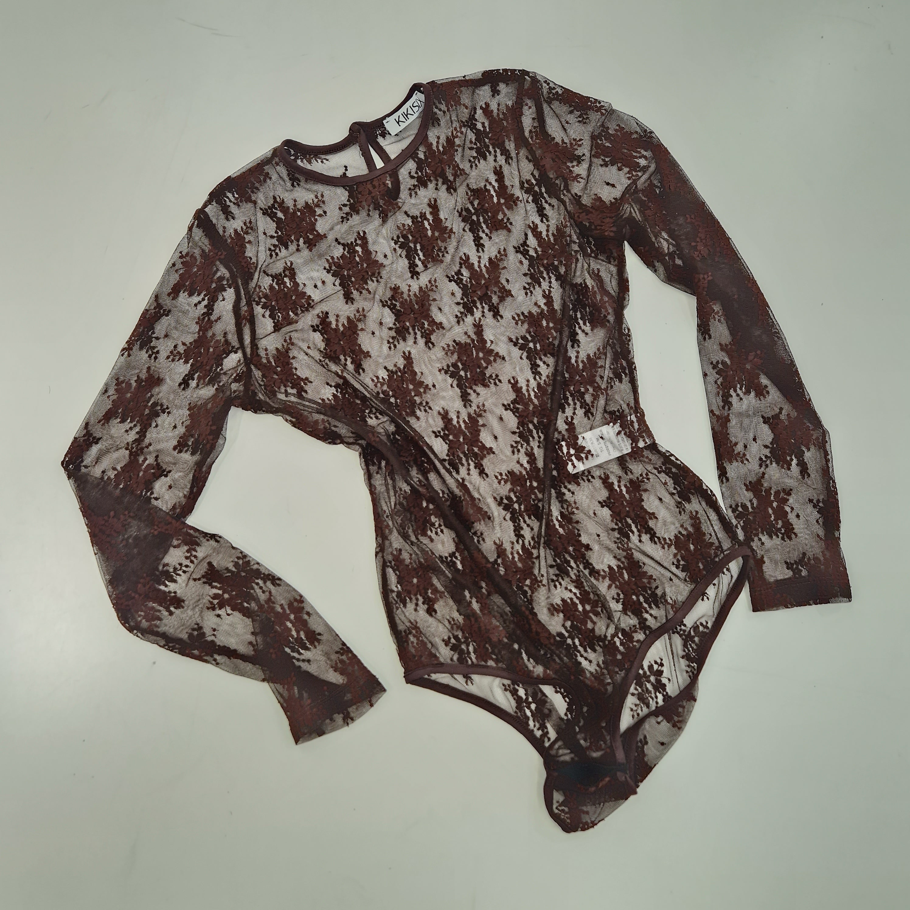 Kikisix body in pizzo marrone