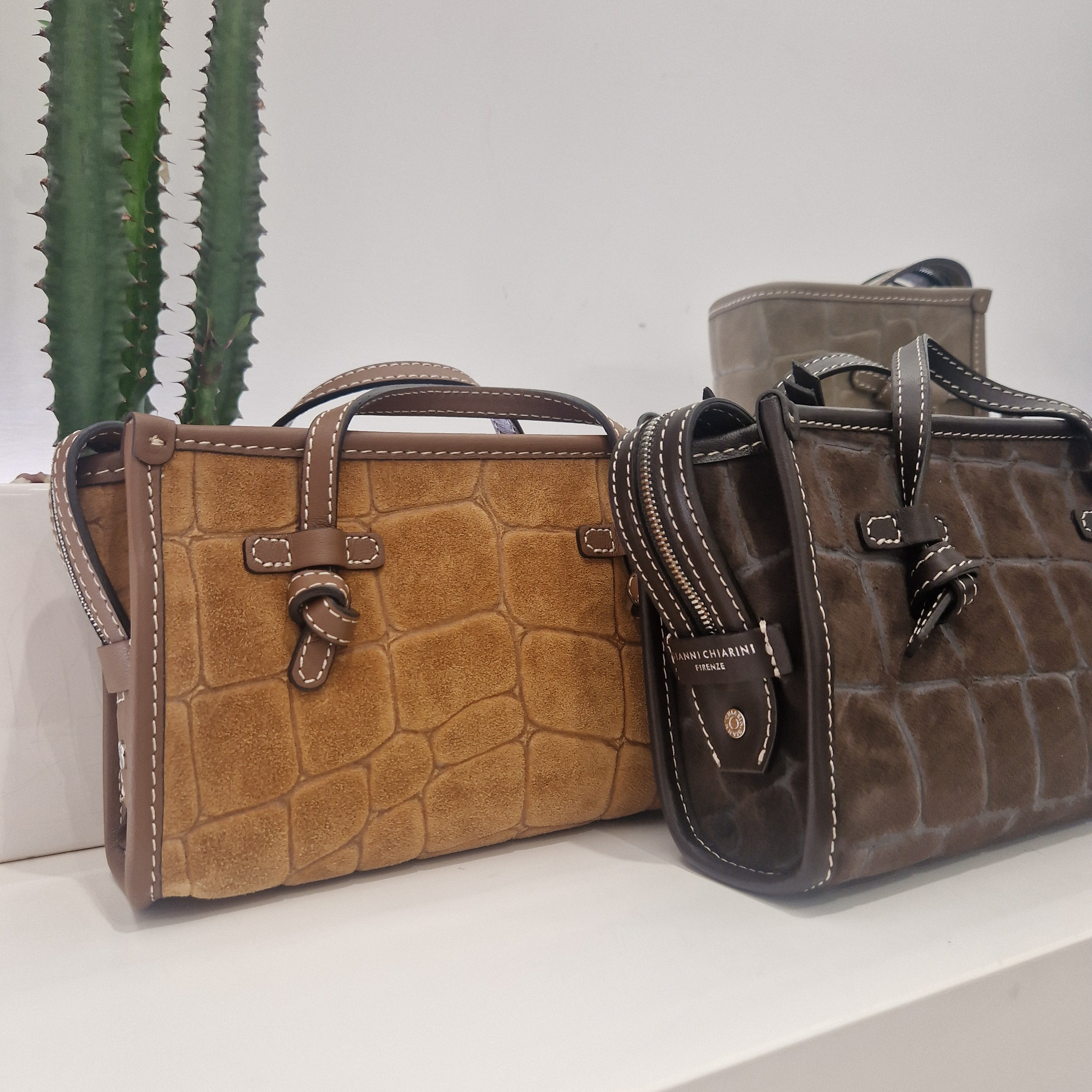 Gianni Chiarini MARCELLA JOY dimensione piccola in pelle scamosciata stampa cocco