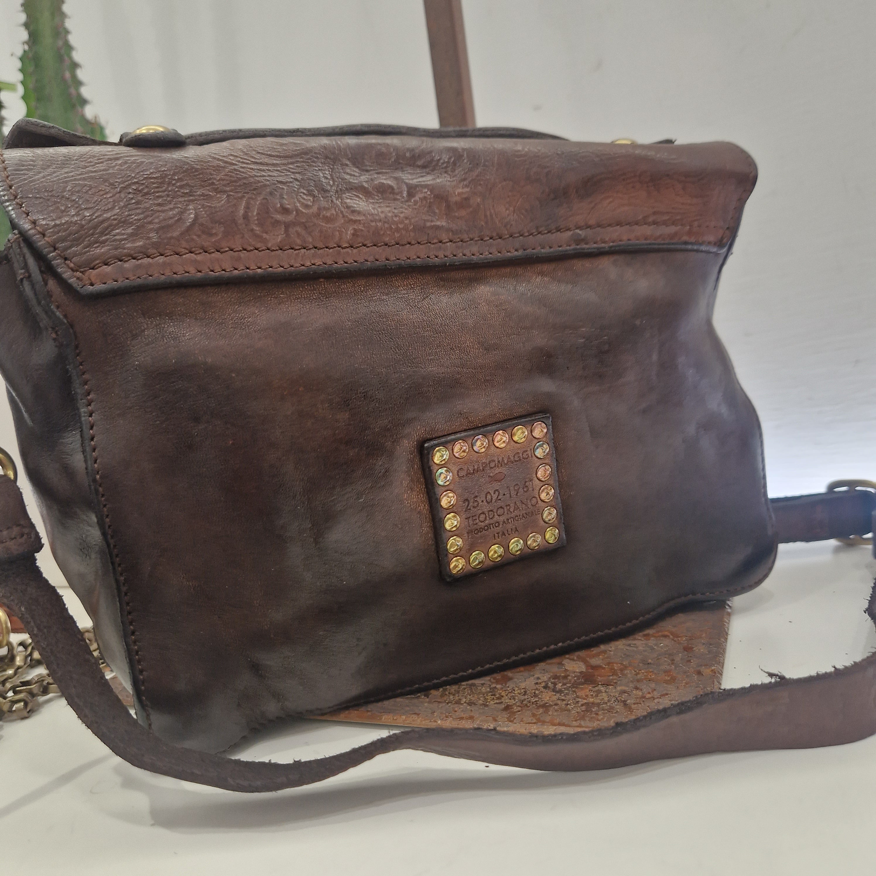 Campomaggi borsa AURORA stampata color t.moro + AURORA mini