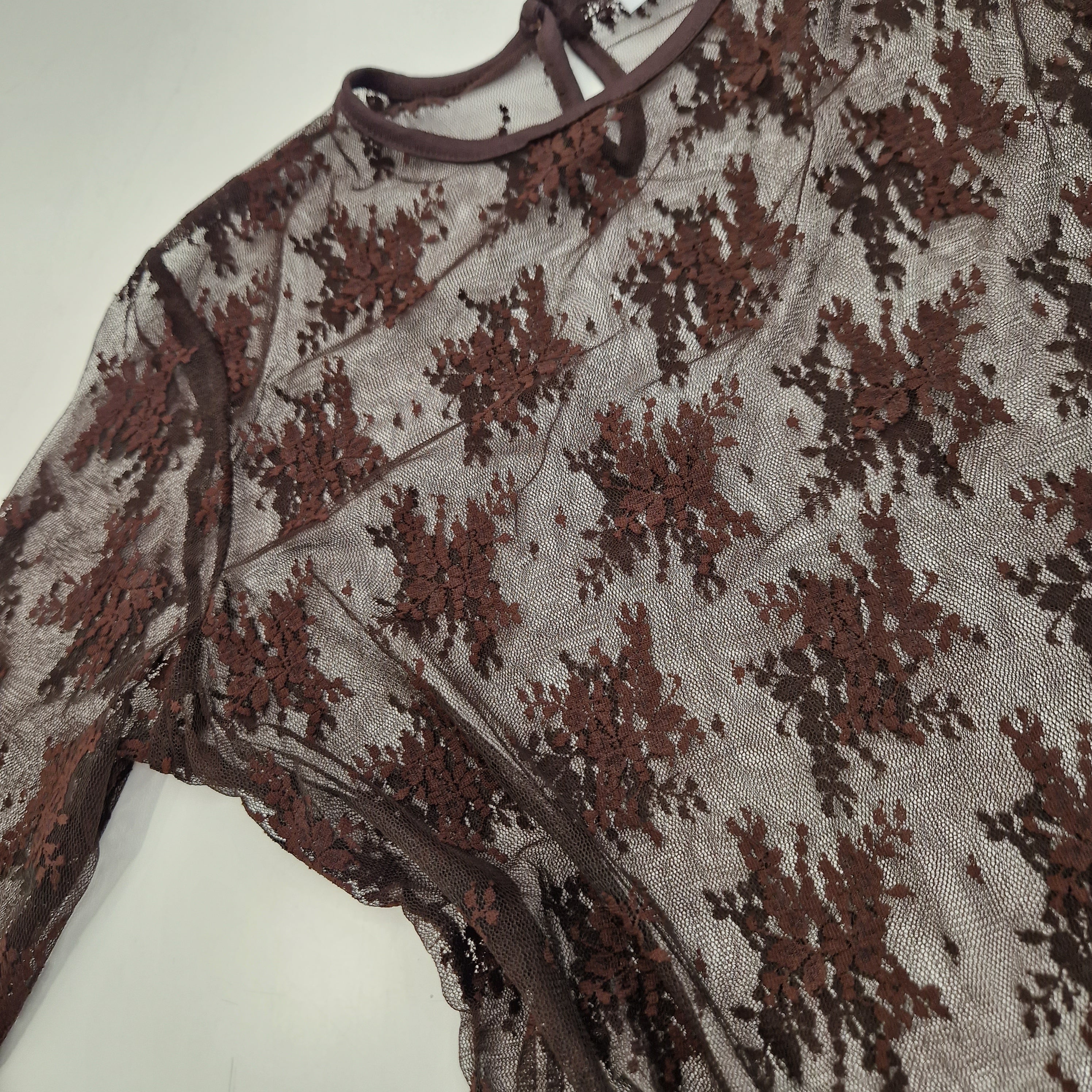 Kikisix body in pizzo marrone