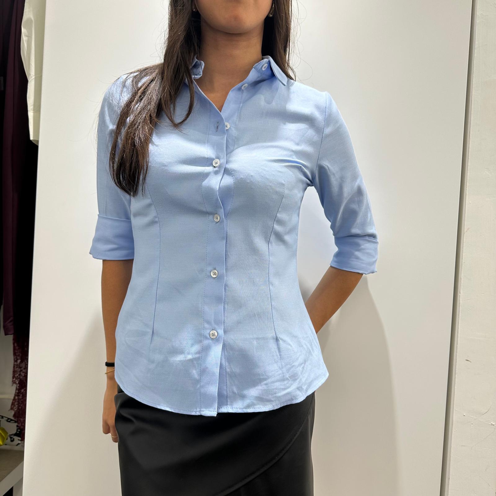 Kikisix camicia OXFORD CELESTE