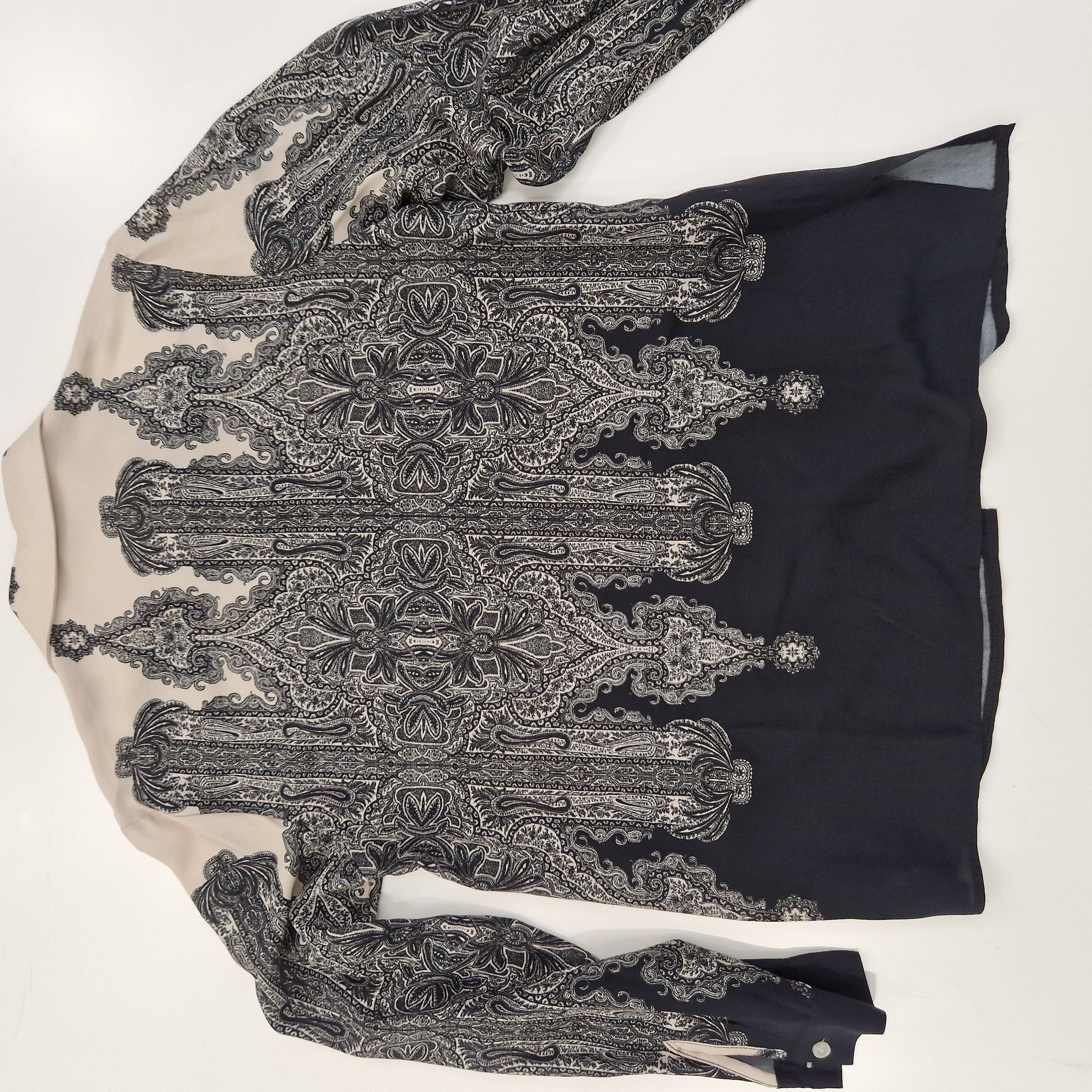 Kikisix camicia DAMASCO stampa panna e nera