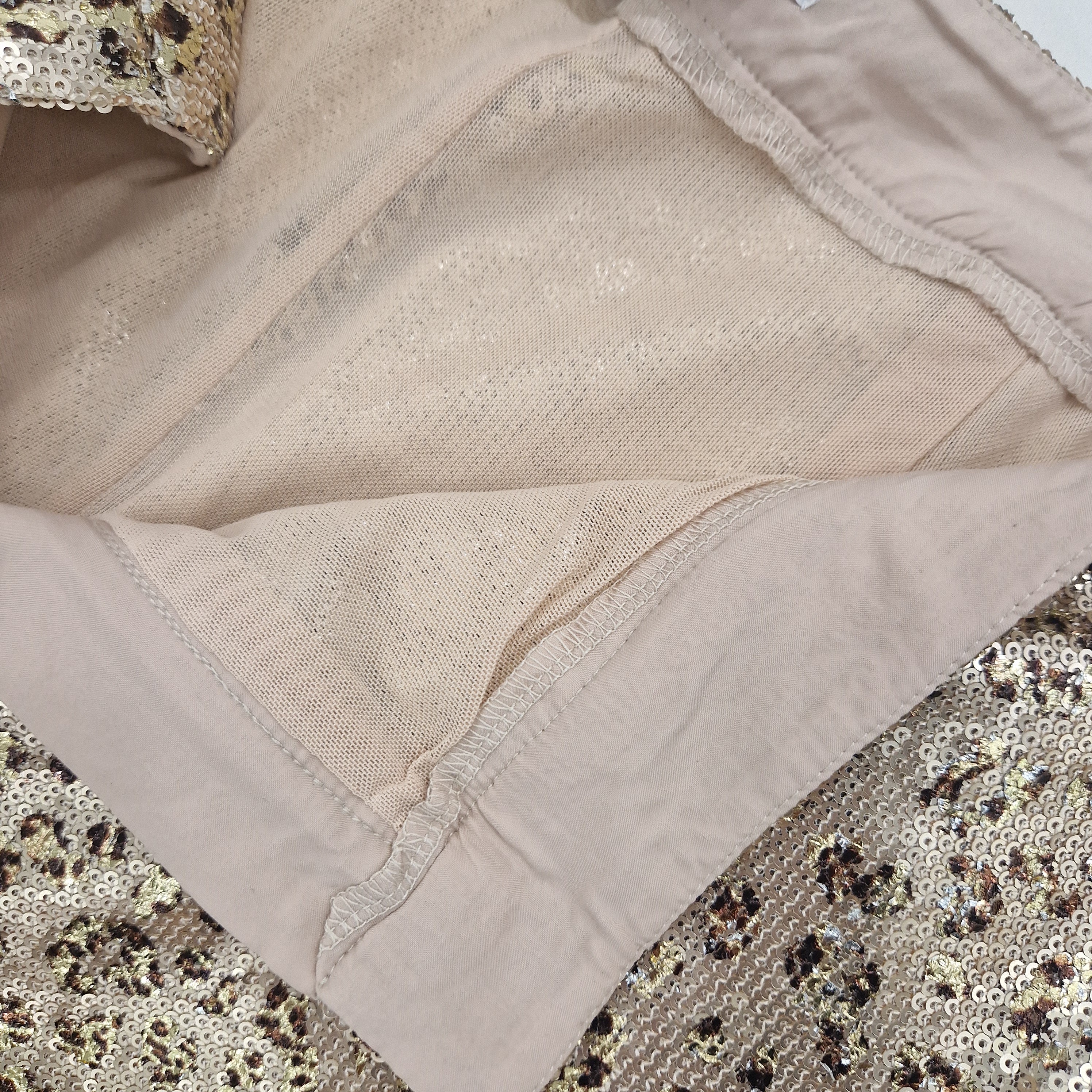 Pantalone paillettes oro
