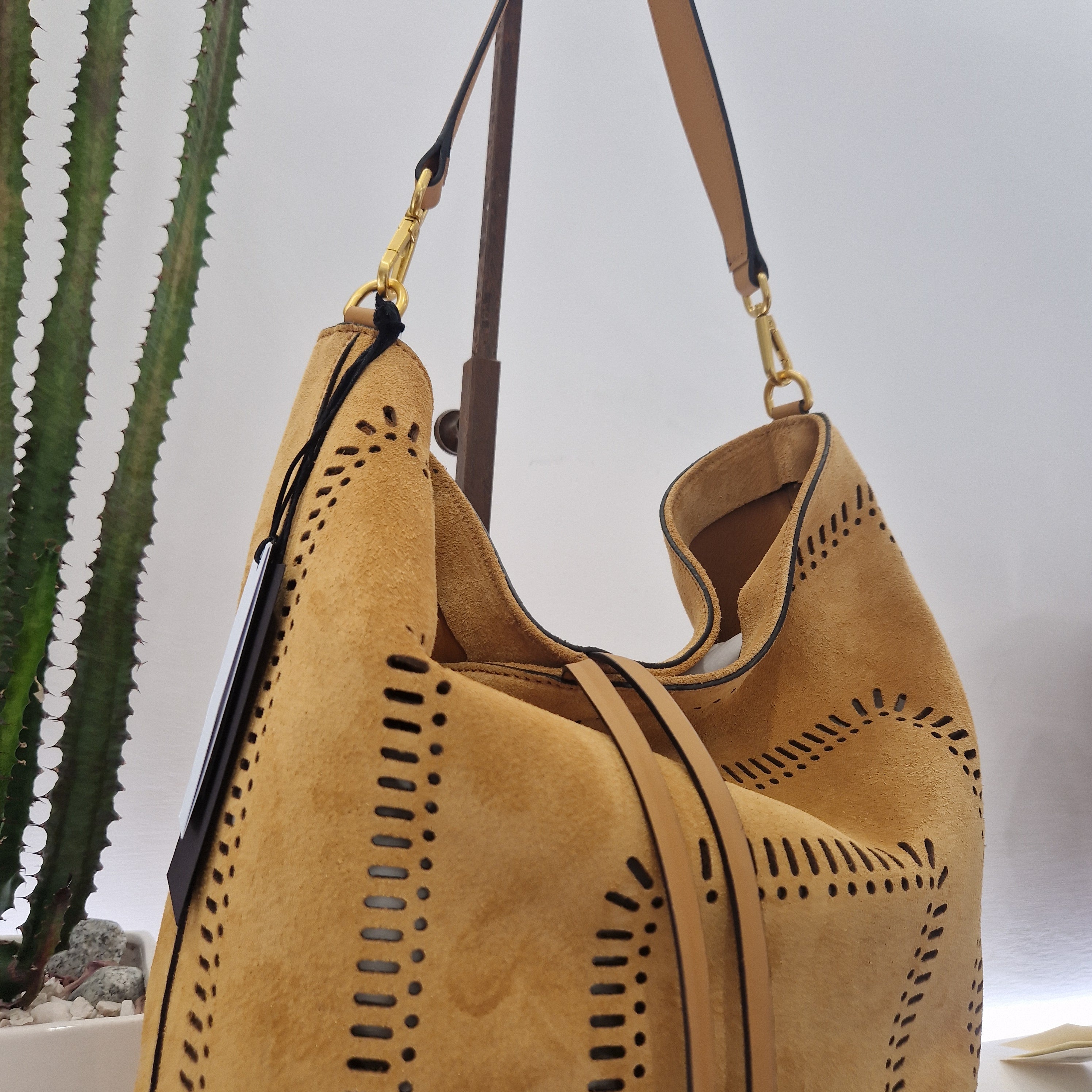 Gianni Chiarini borsa linea VANESSA suede color cuoio