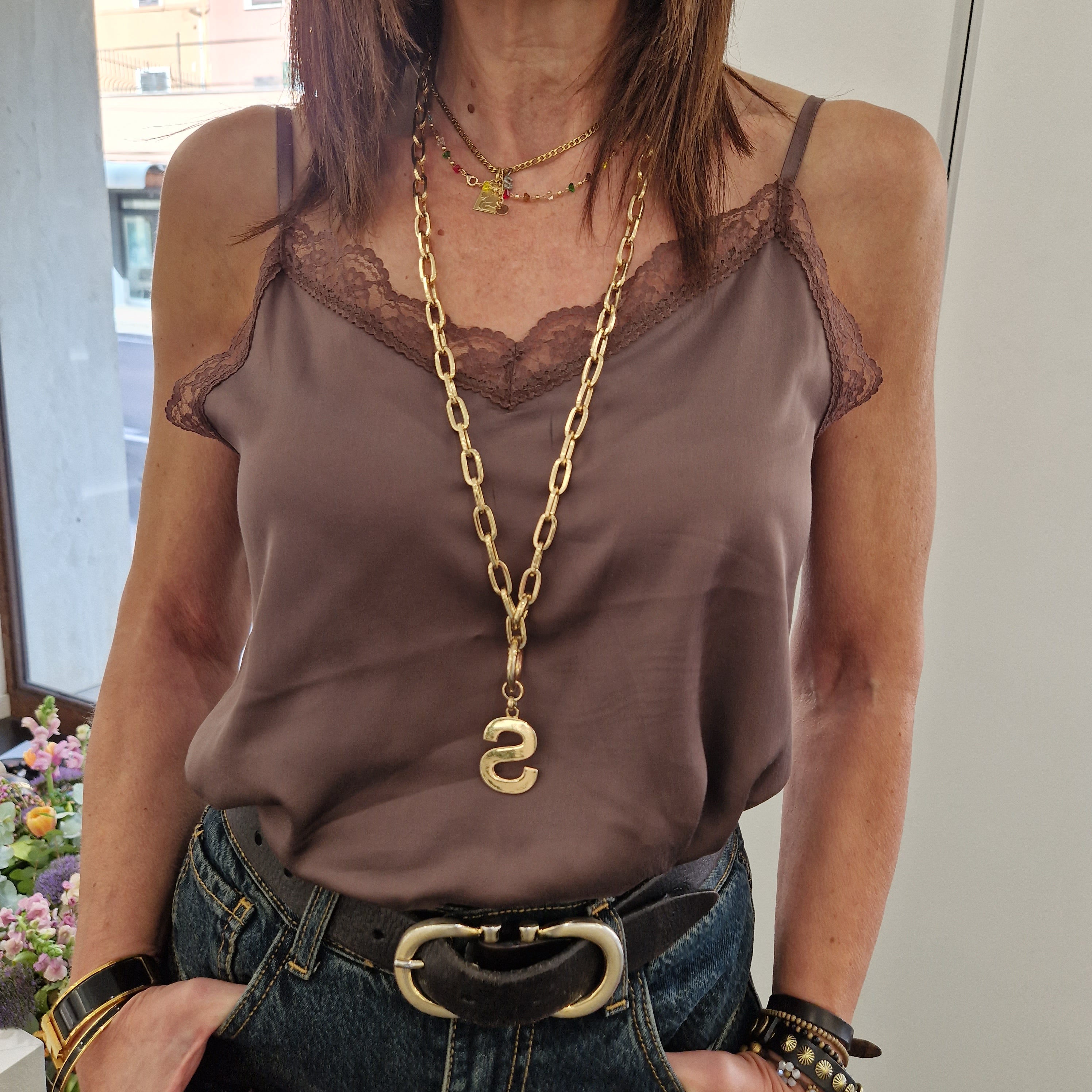 Kikisix top sottogiacca satin t.moro