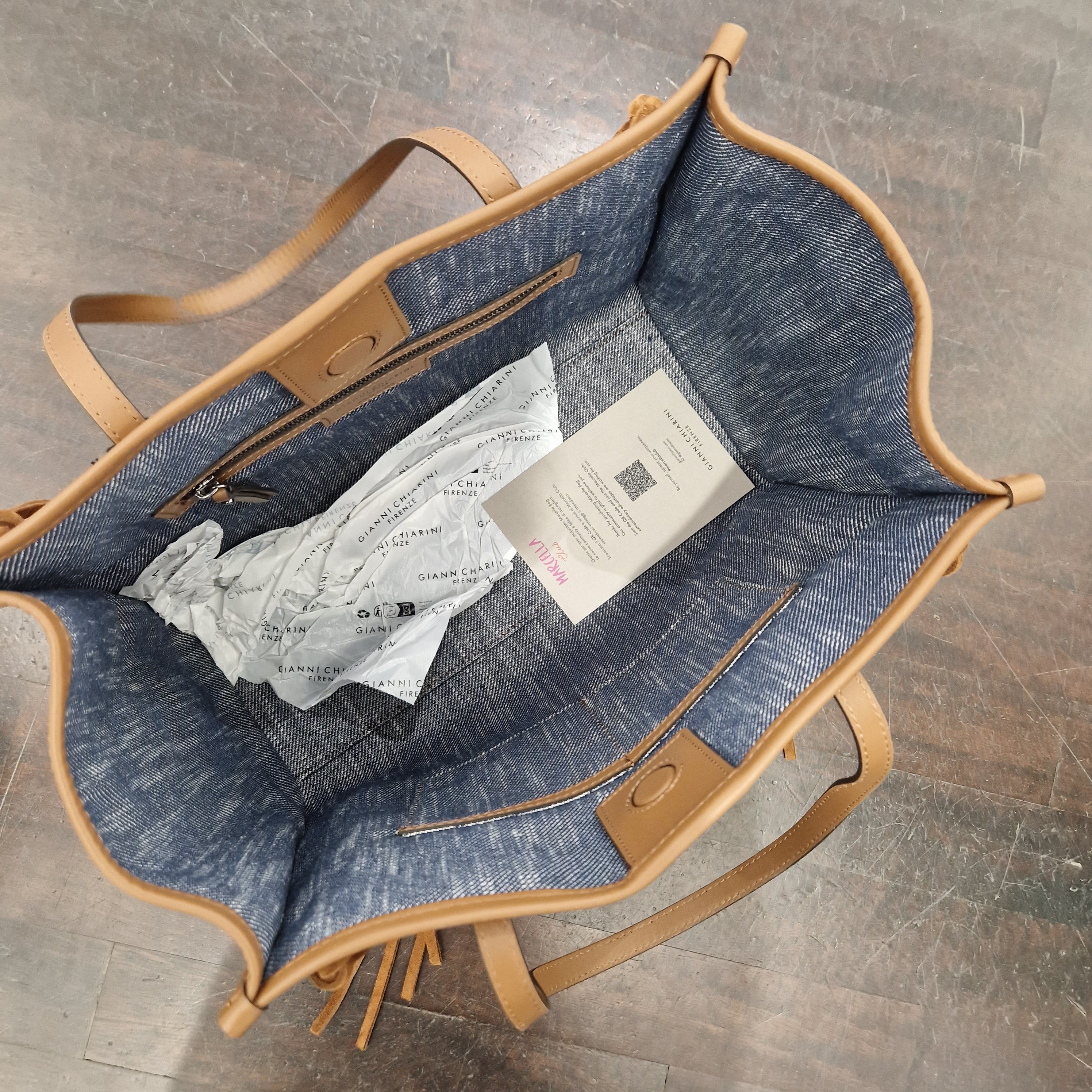 Gianni Chiarini linea MARCELLA dimensione grande pelle scamosciata cuoio con frange