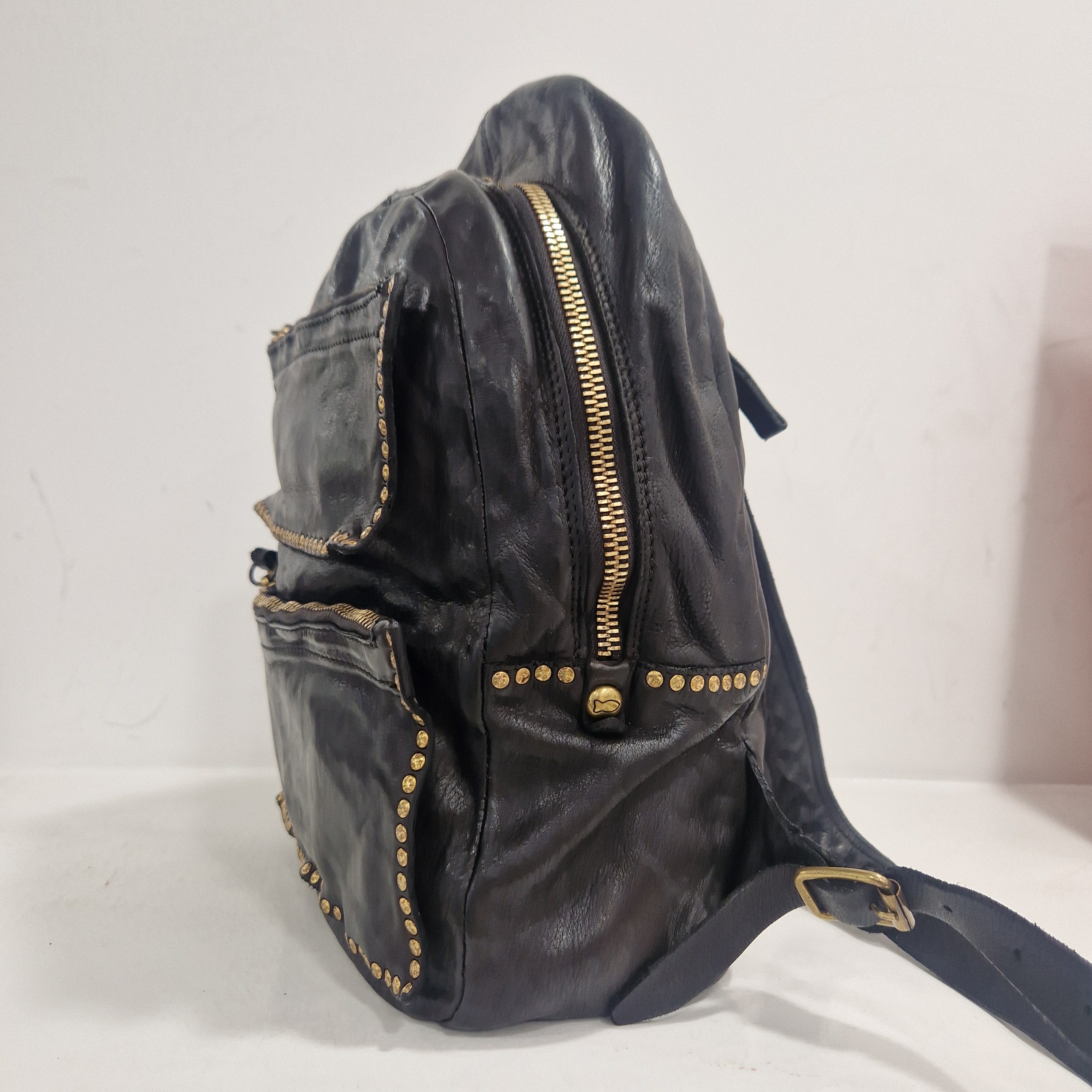 Campomaggi zaino nero accessori oro