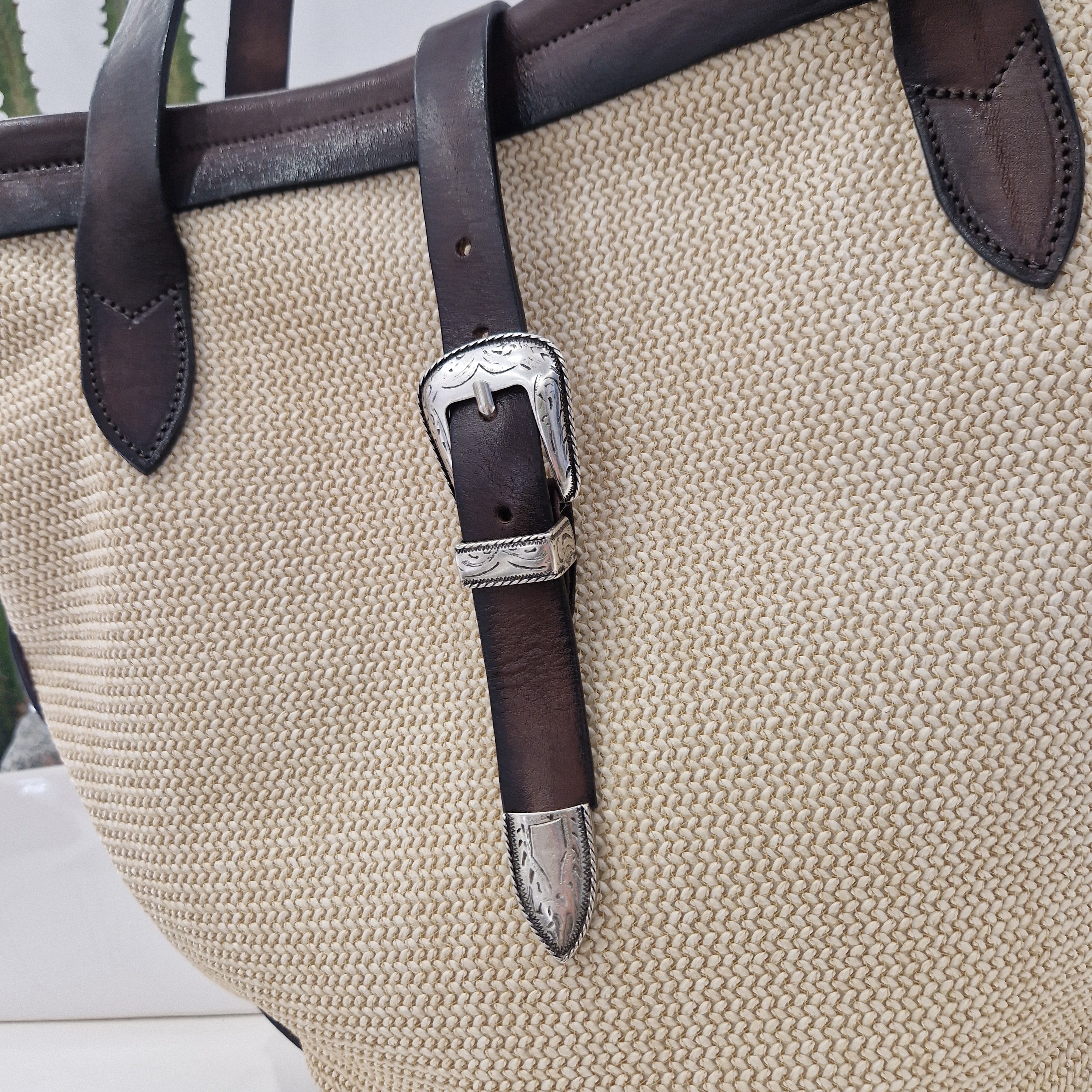 Alberto Luti borsa maxi rafia