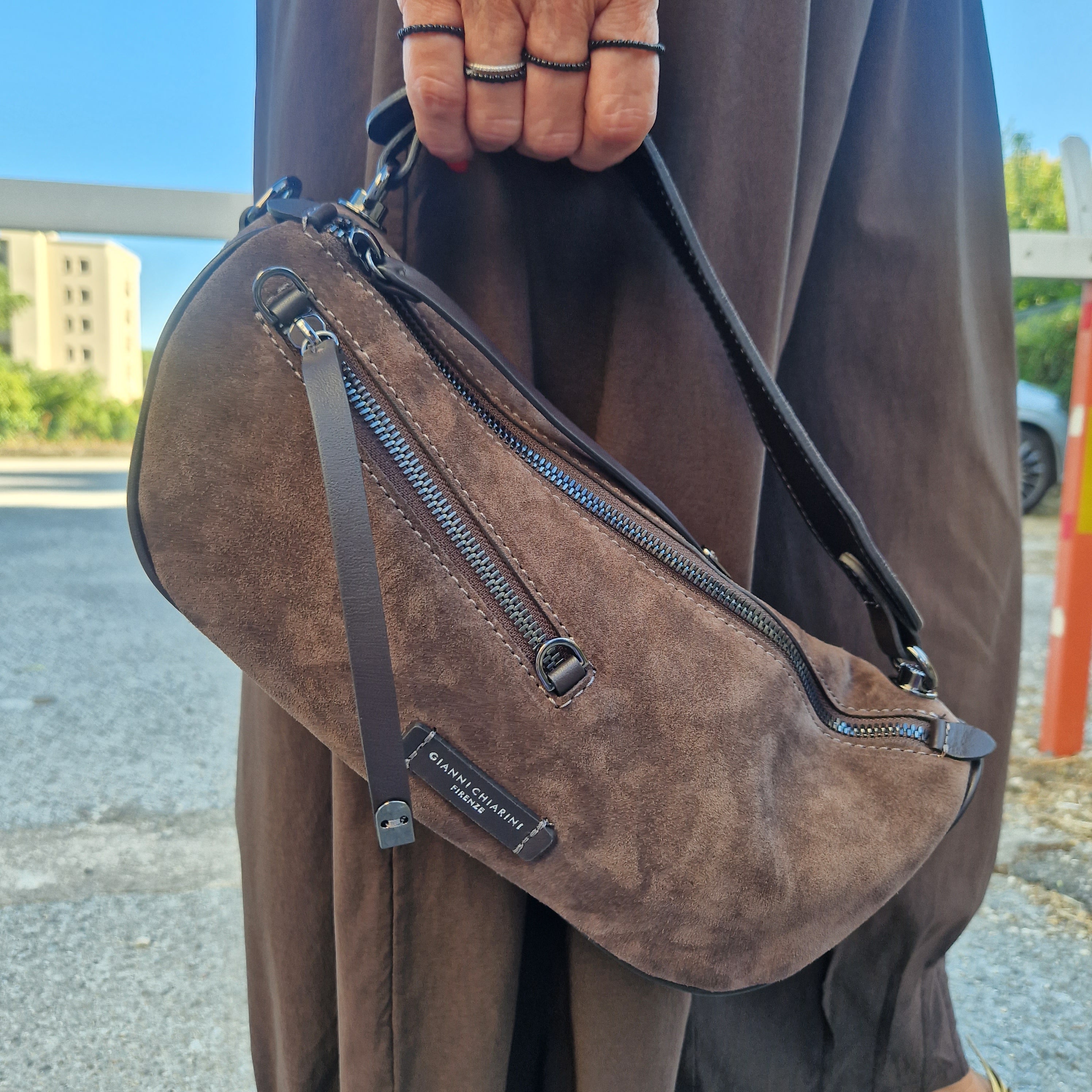 Gianni Chiarini borsa CINDY suede moka
