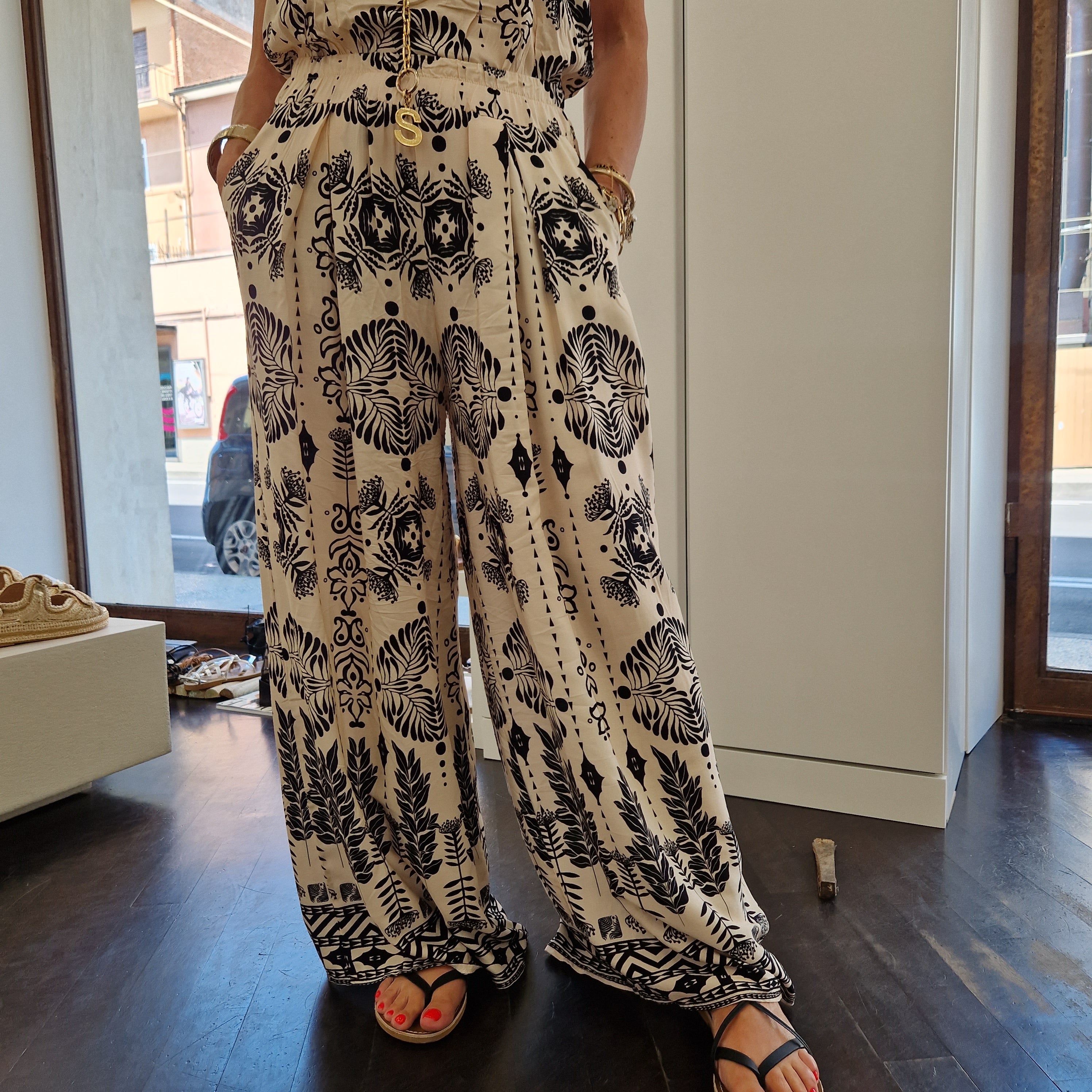 KIKISIX pantalone fantasia etnica