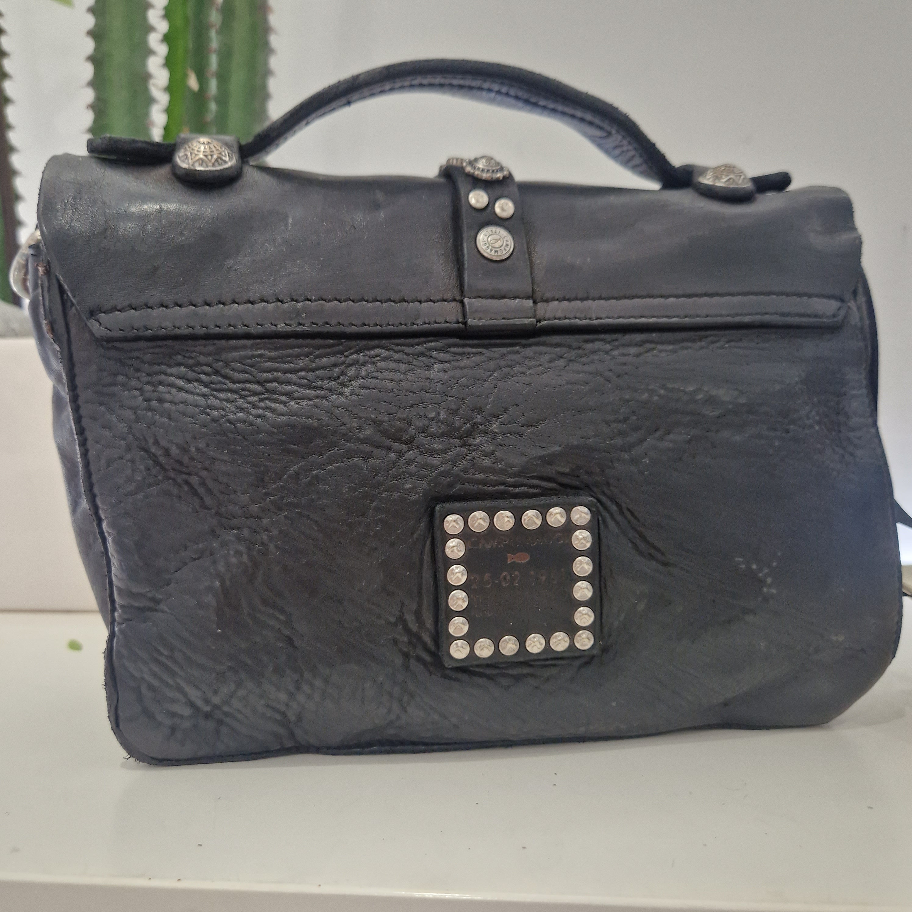 Campomaggi borsa PORZIA nera accessori argento
