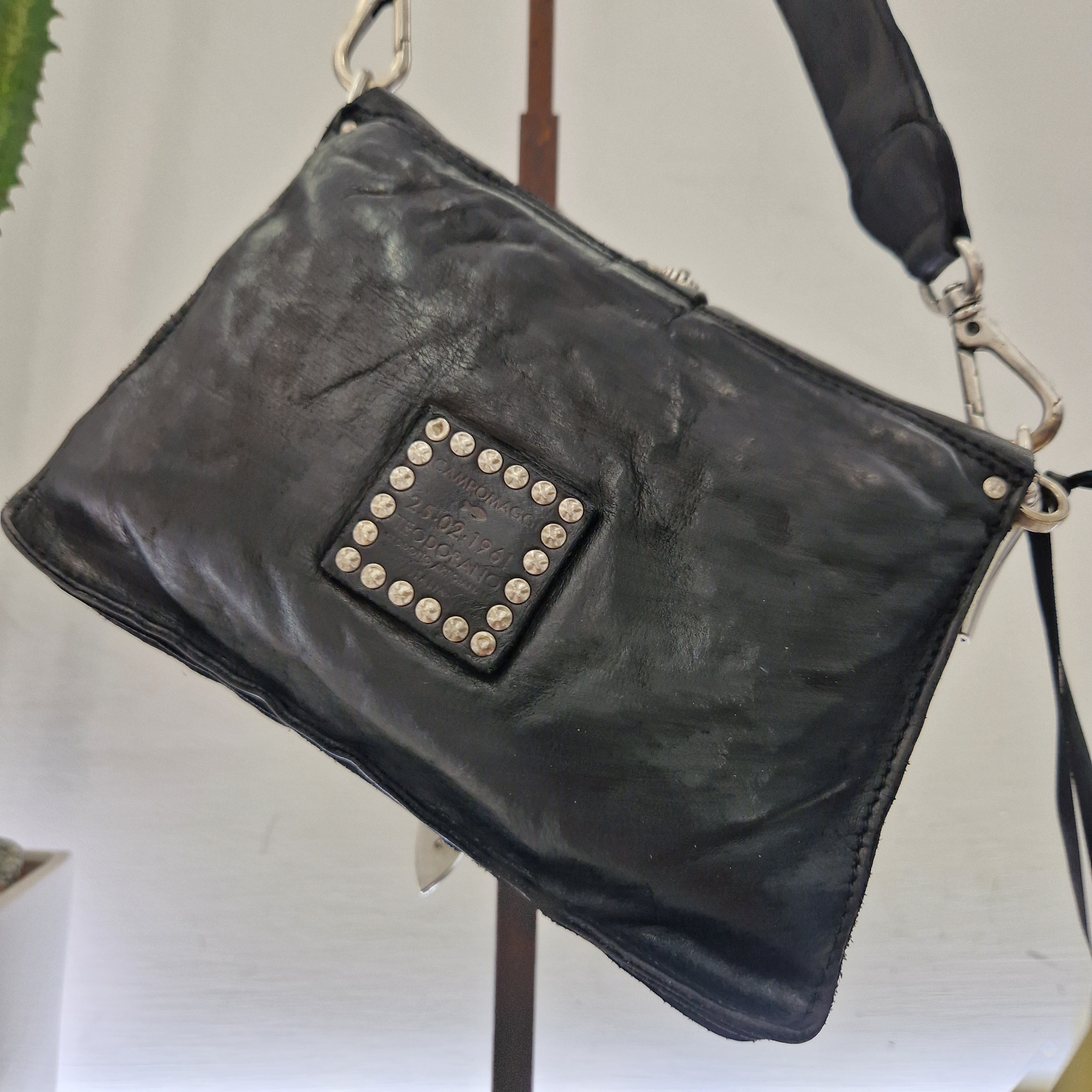 Campomaggi borsa MELITA nera accessori argento