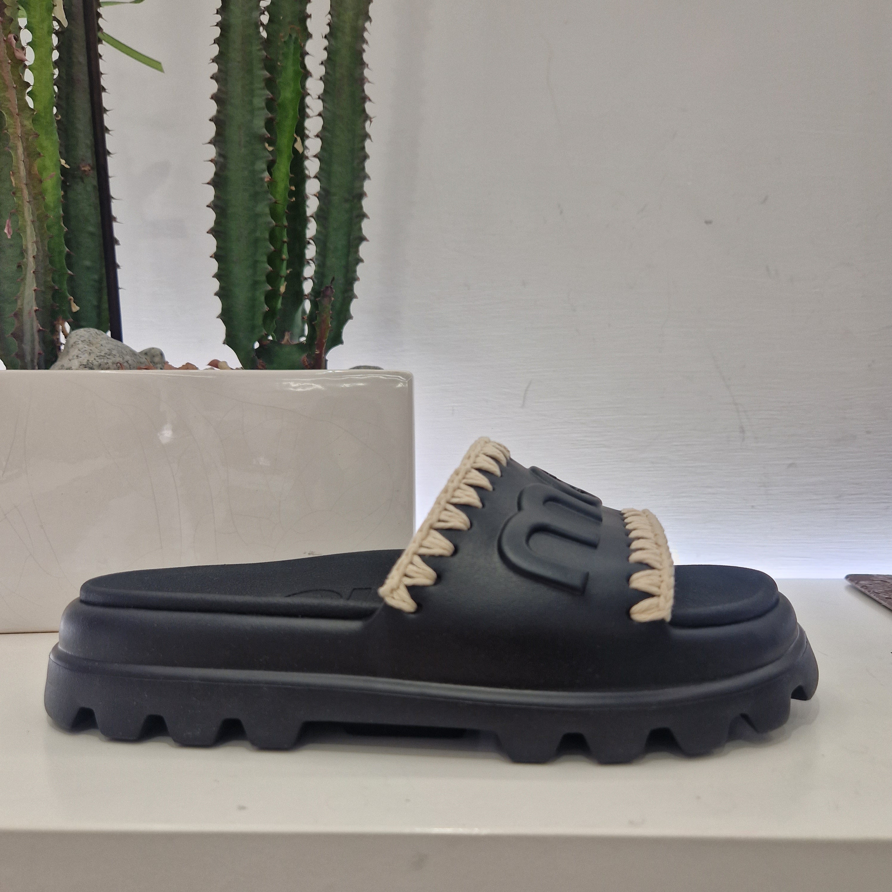 Mou sandalo ciabatta fascia Eva one-piece slide nero