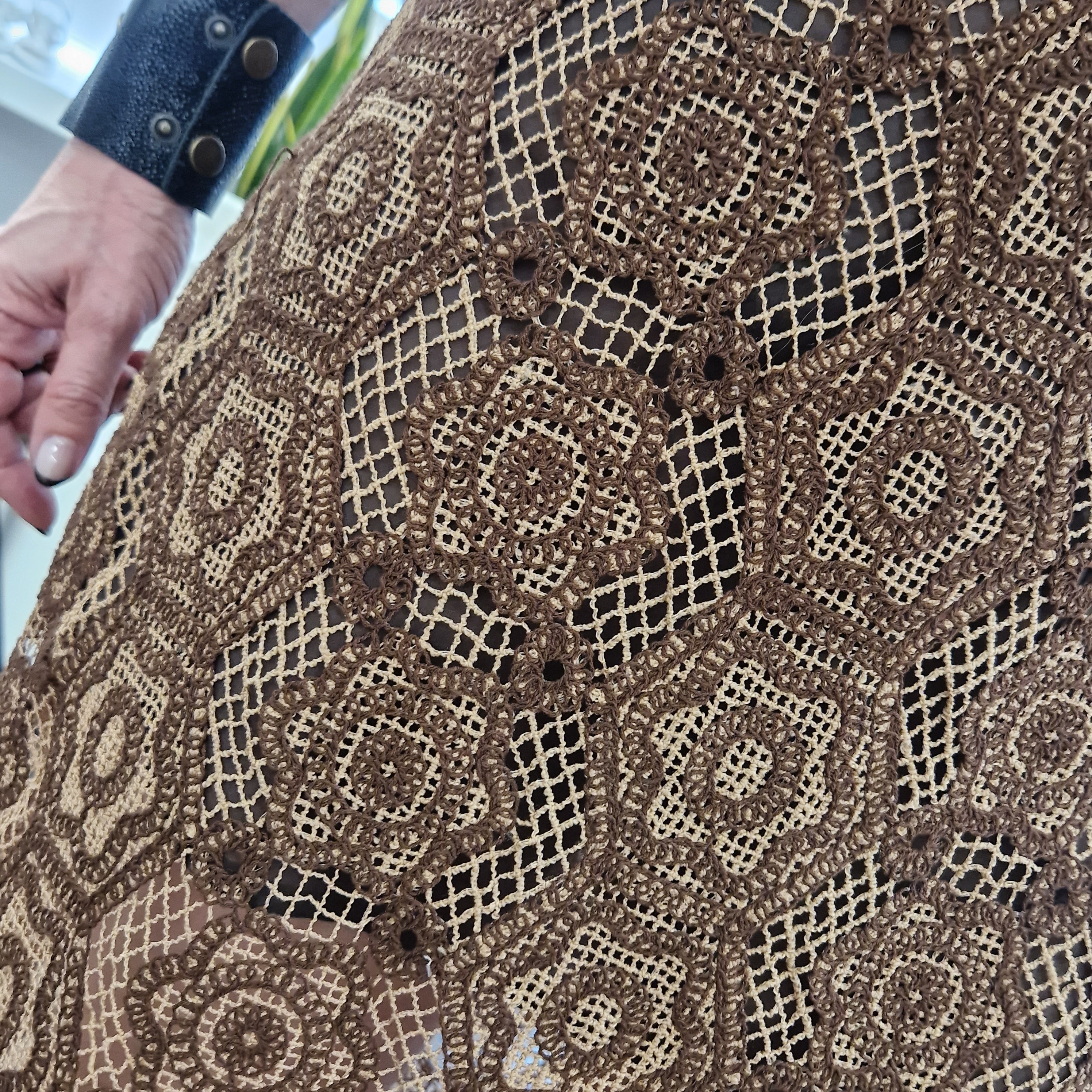 KIKISIX abito lungo crochette