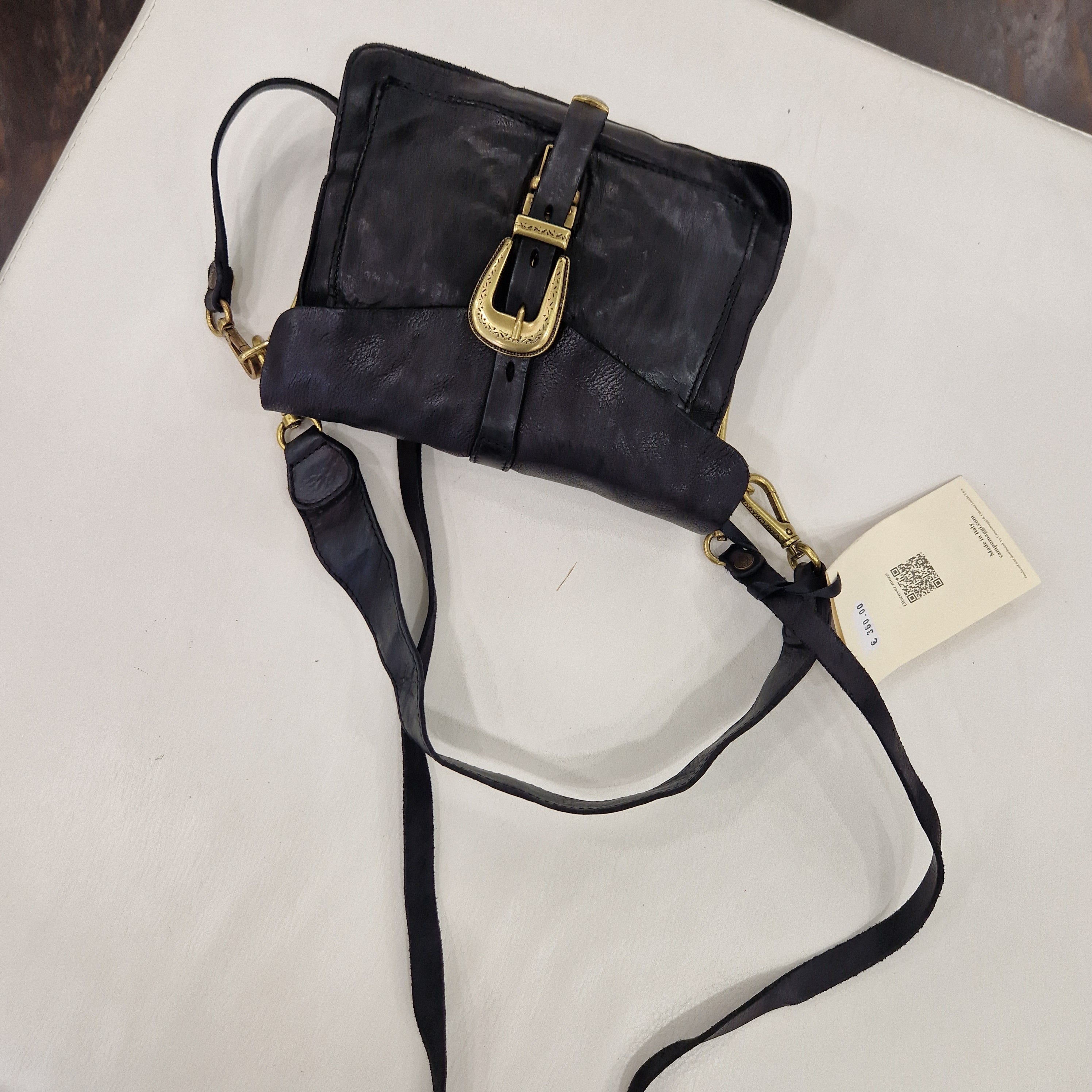 Campomaggi borsa MELITA nera accessori oro