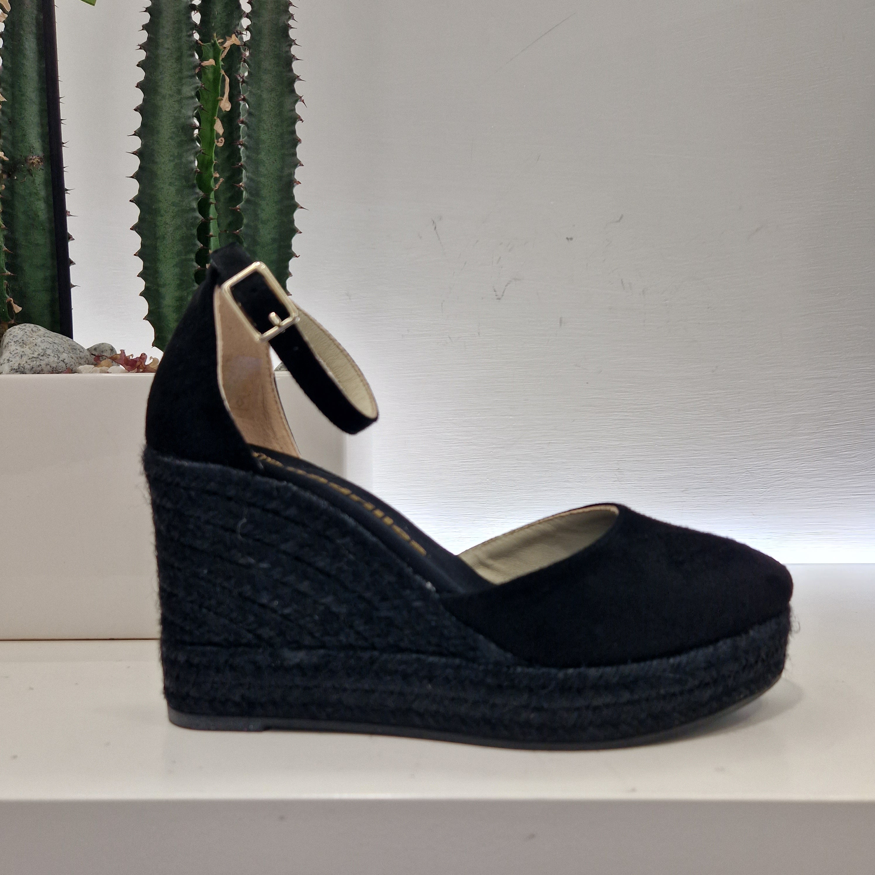 Espadrilles sandalo nero modello ANNA