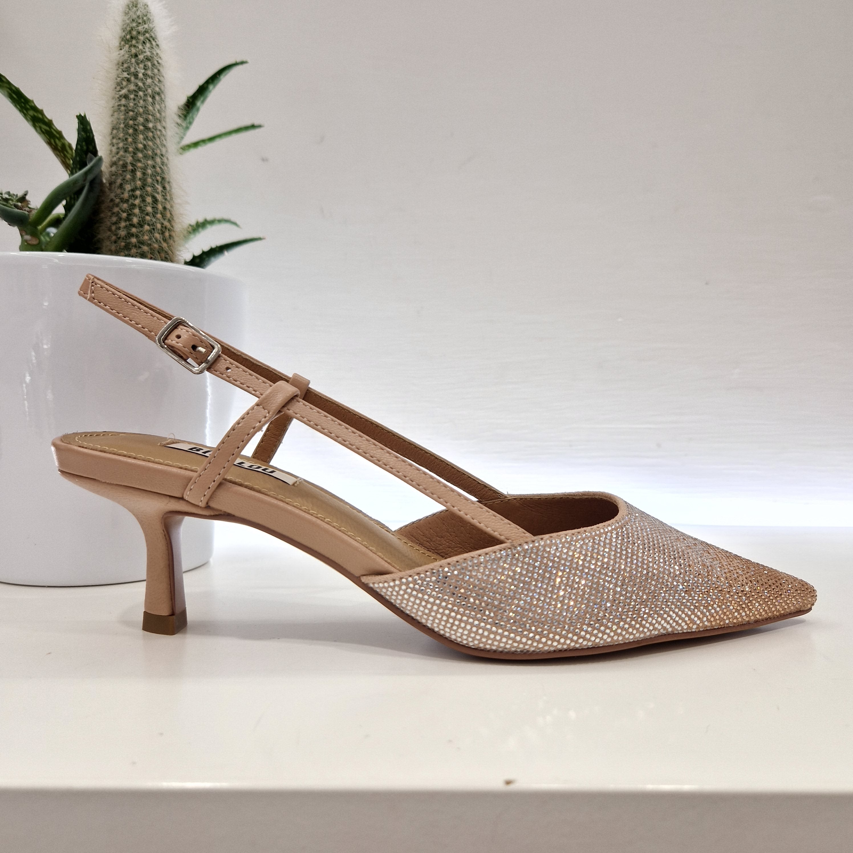 Bibilou rhinestone heel 6 cm