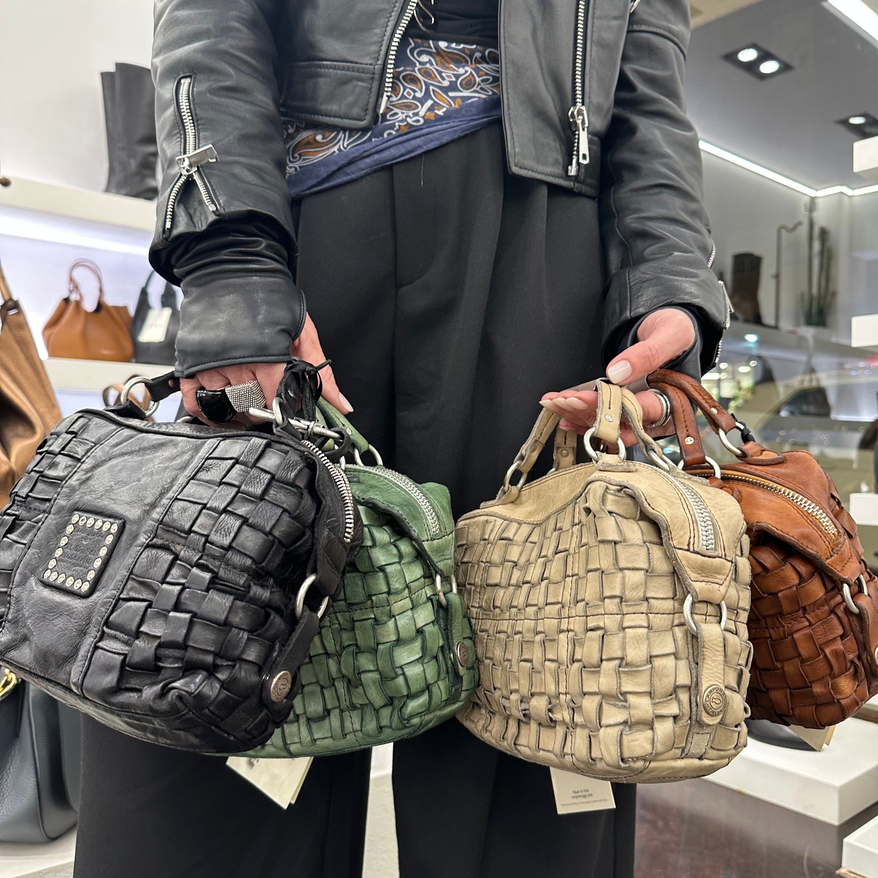 Campomaggi PETRA bauletto piccolo intrecciato