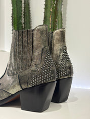 Texano metallo con borchie argento